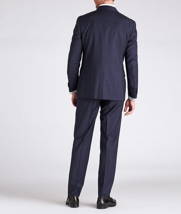 Contemporary Fit Windowpane Checked Wool Suit picture 3