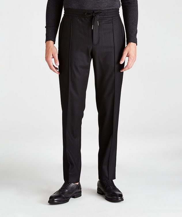 Pleated Wool, Silk & Cashmere Joggers picture 1