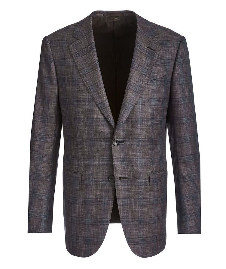 Couture Checked Wool-Silk Sports Jacket image 0