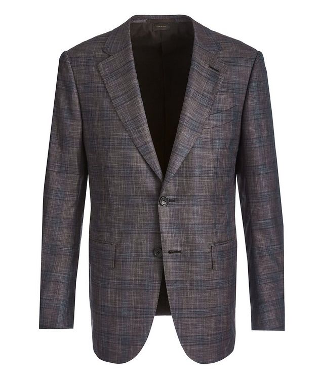 Couture Checked Wool-Silk Sports Jacket picture 1