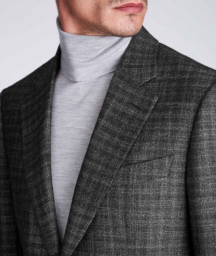 Couture Checked Cashmere-Silk Sports Jacket image 3