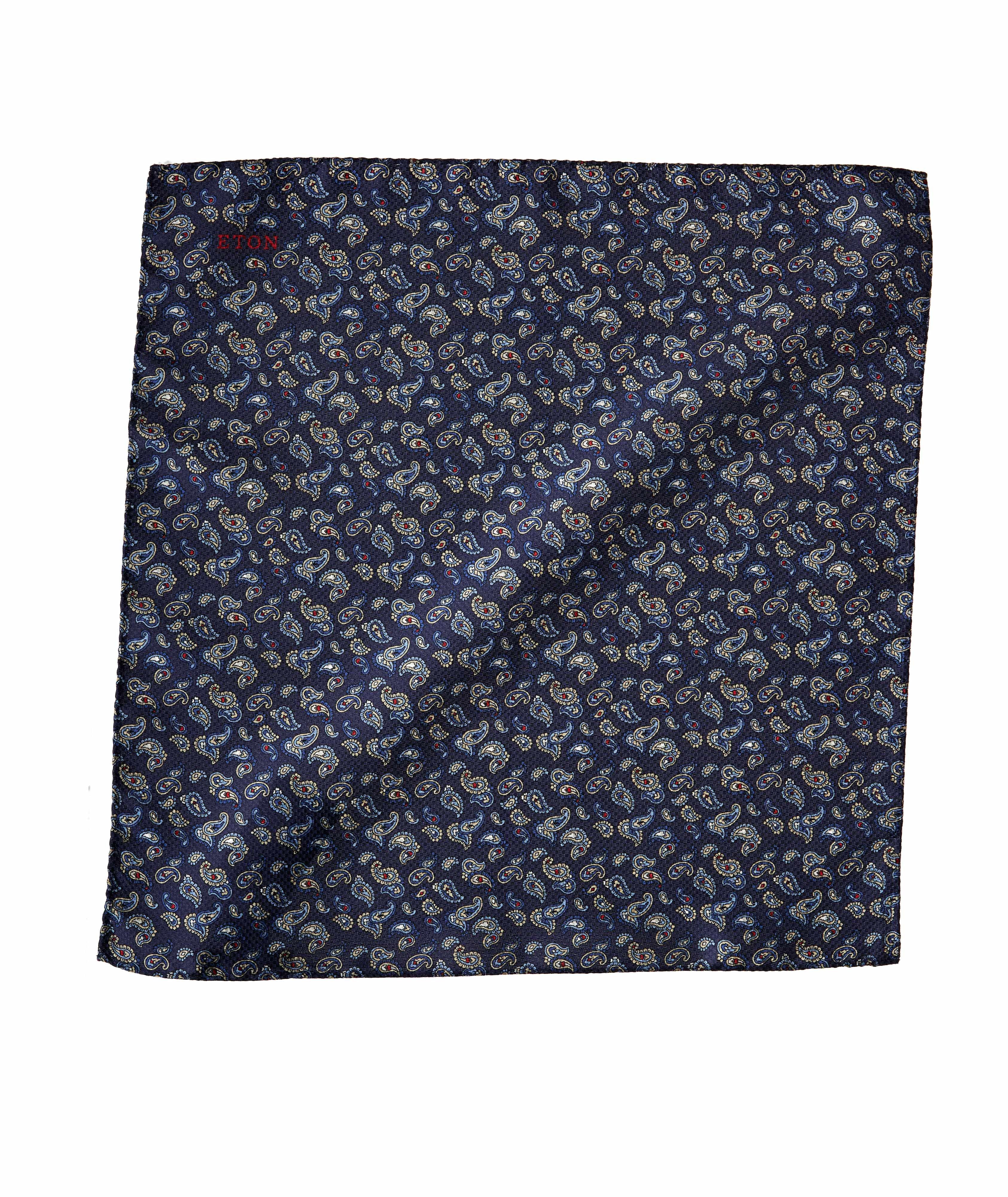 Mouchoir de poche en soie à motif paisley image 0