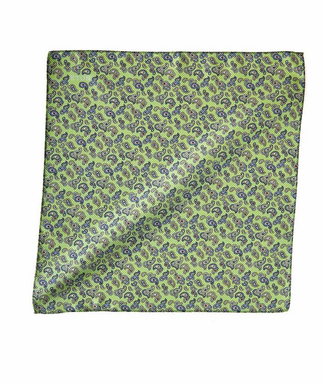 Paisley Printed Silk Pocket Square picture 1