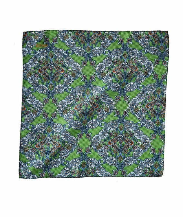 Paisley Printed Silk Pocket Square picture 1