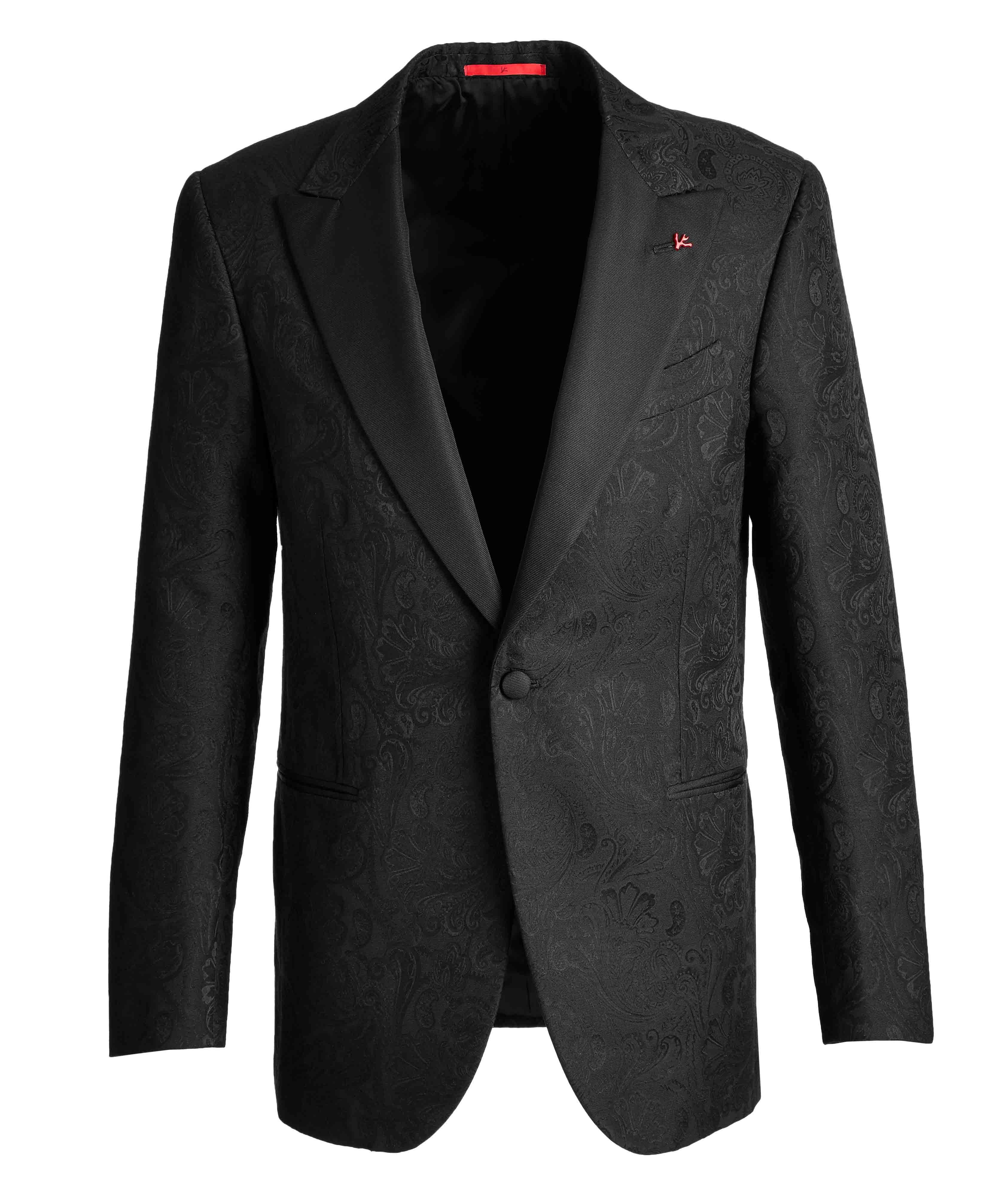 Paisley Wool, Cotton, and Silk Tuxedo Jacket image 0