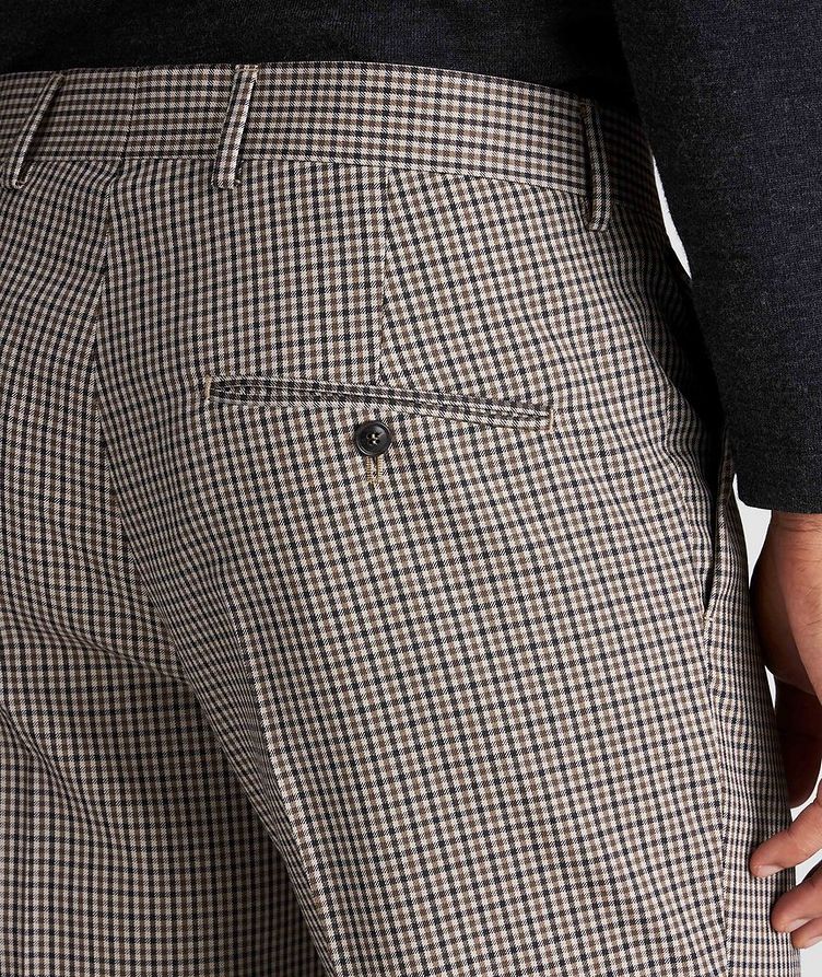 Slim Fit Checkered Dress Pants image 2