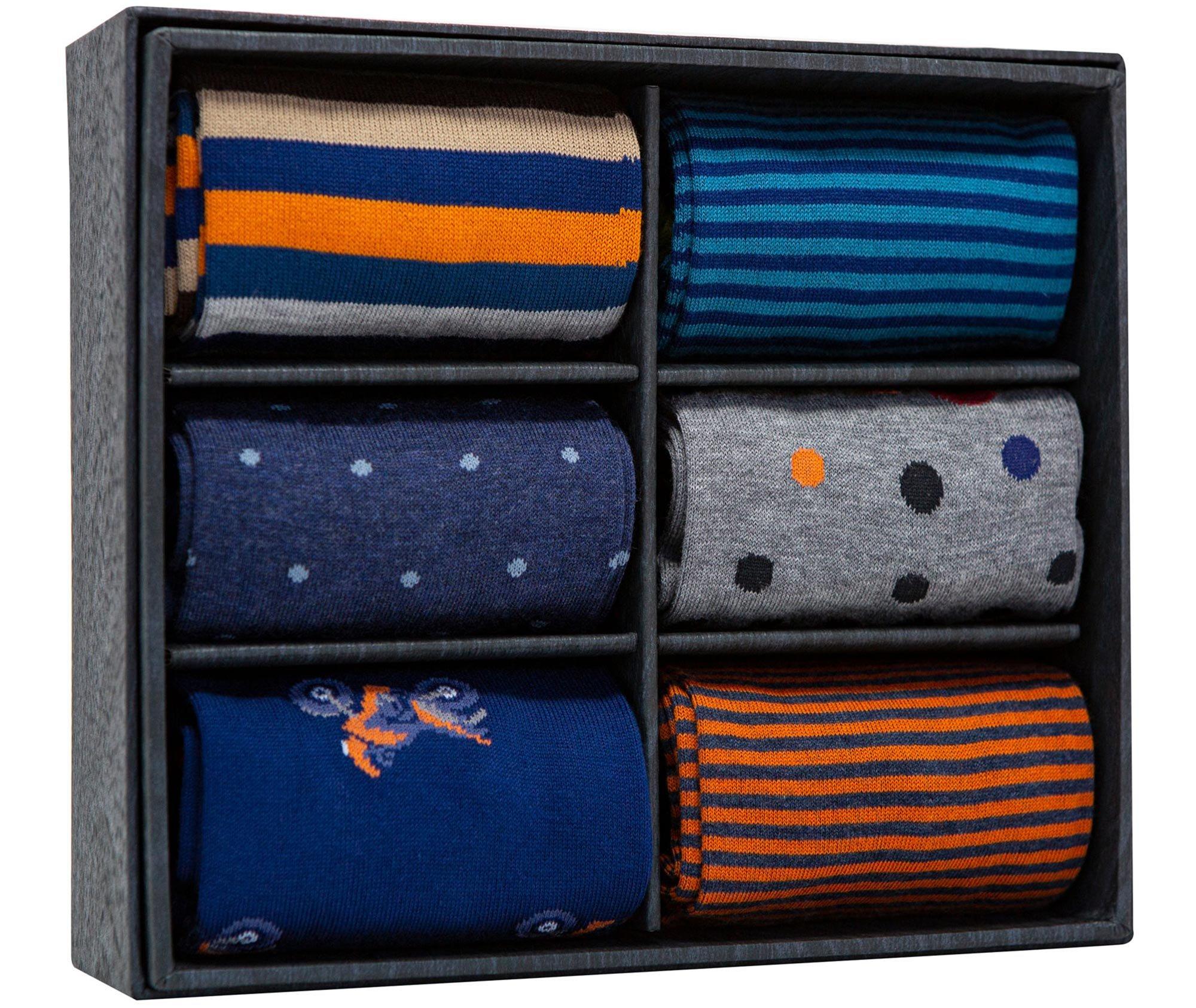 6-Pack Printed Cotton-Blend Socks  image 0