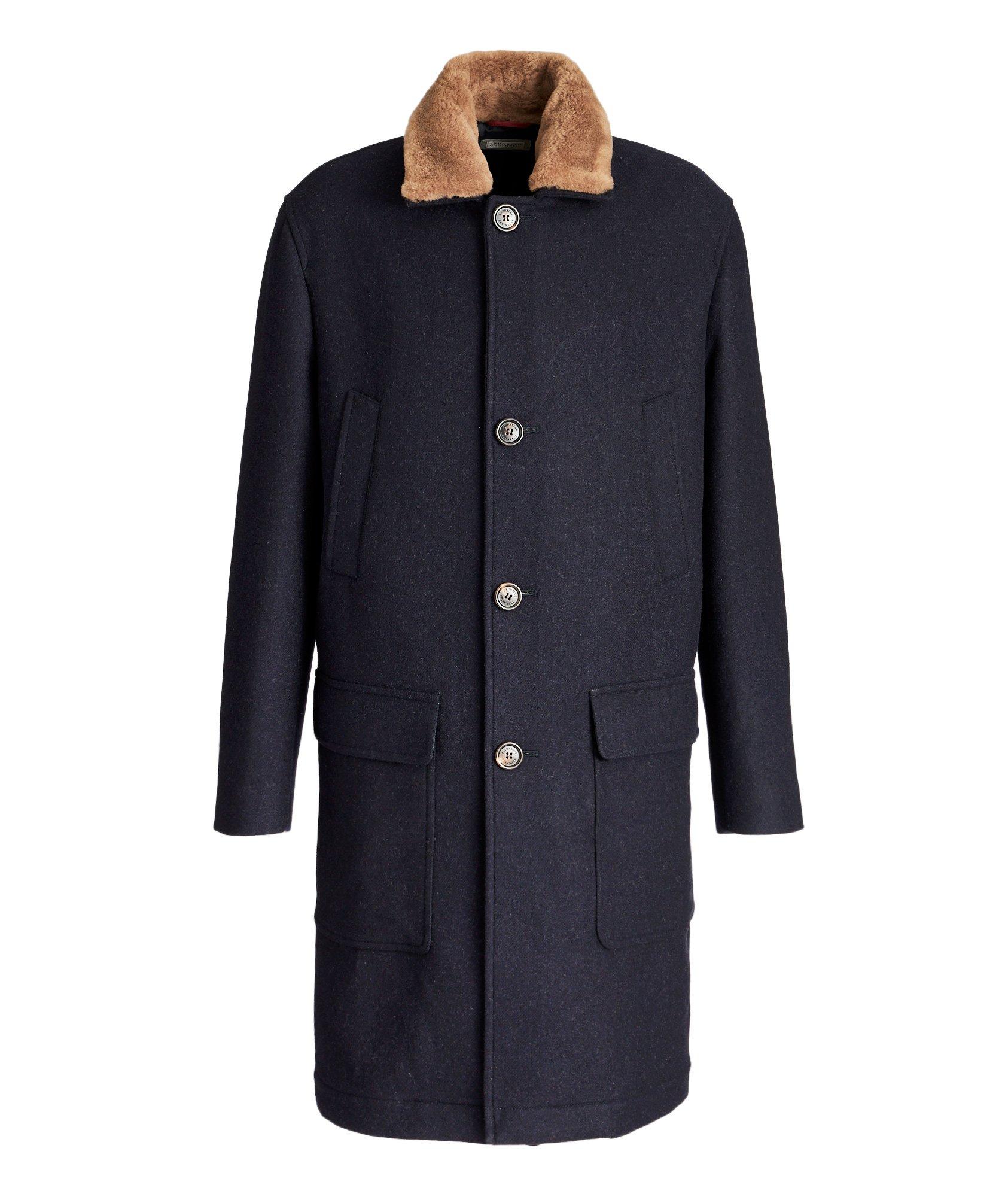 Shearling-Trimmed Overcoat image 0