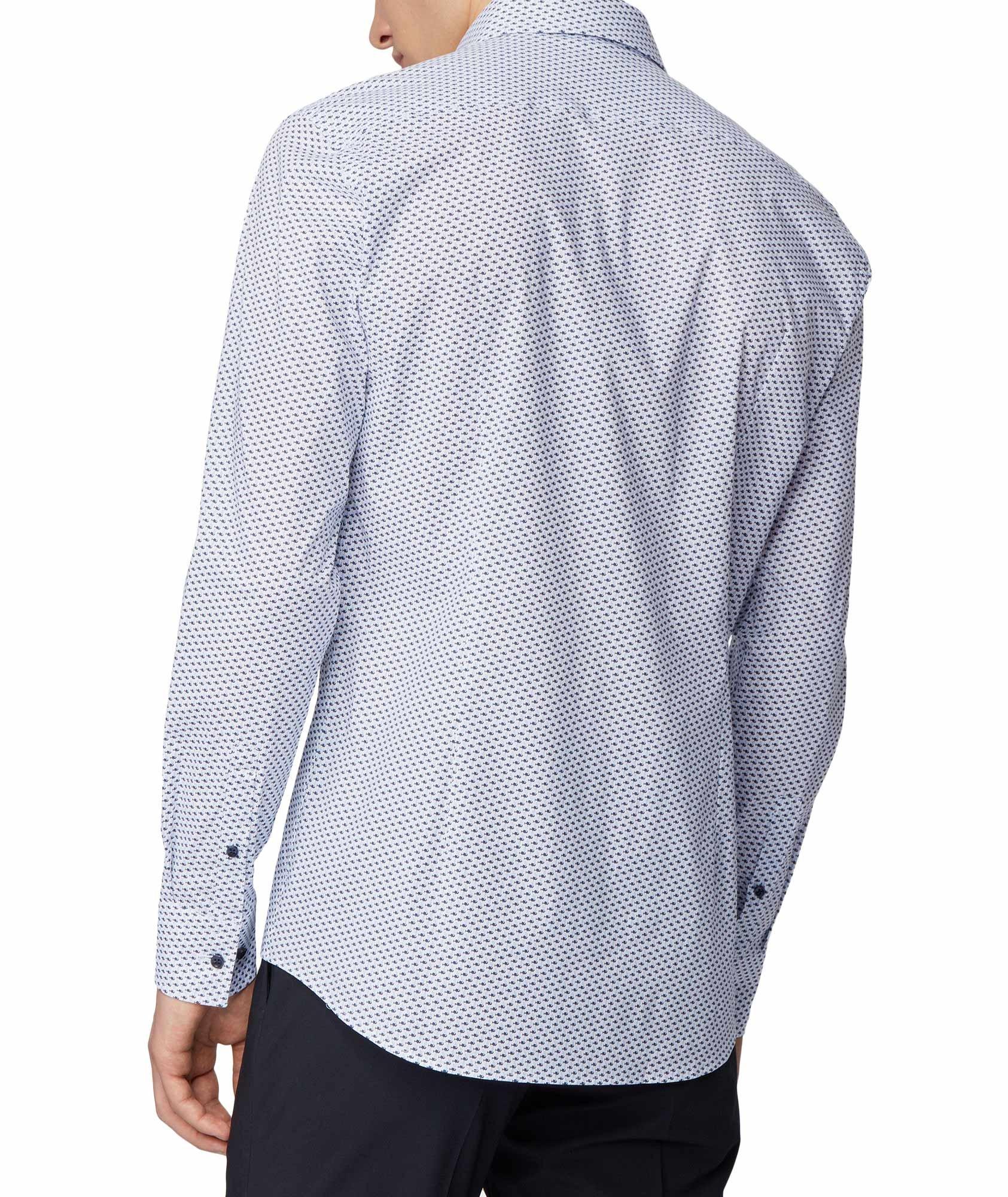 Slim Fit Fish-Printed Dress Shirt image 2
