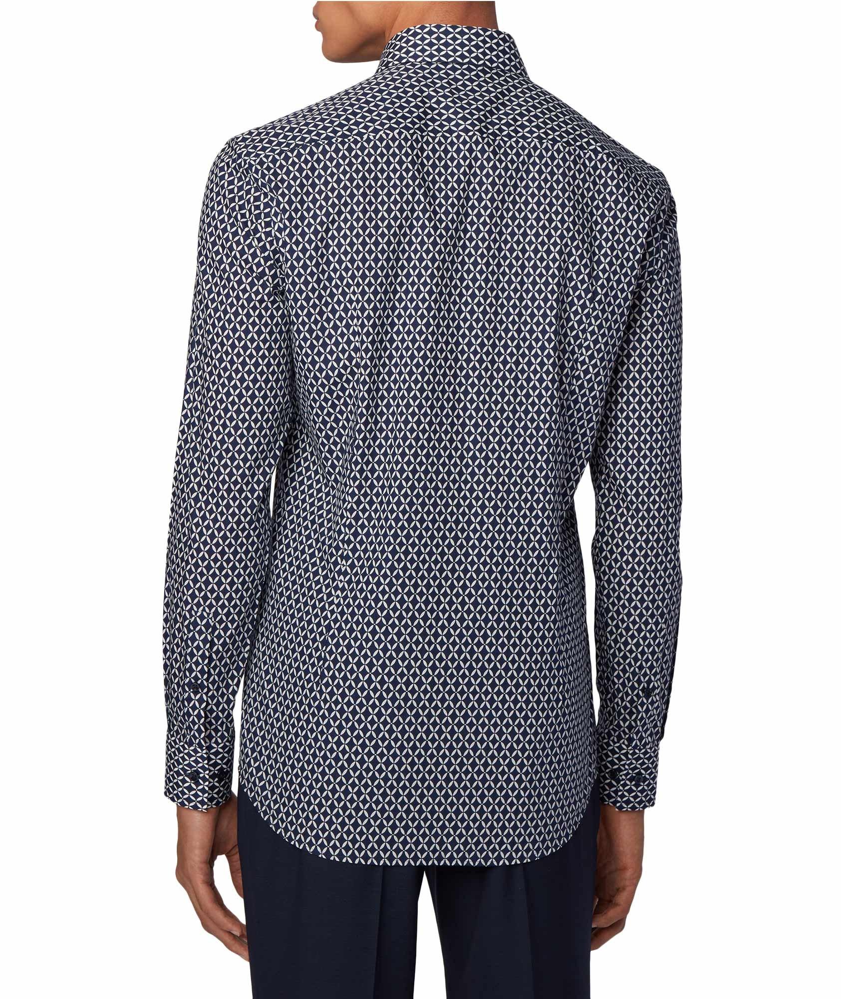 Slim Fit Diamond-Printed Dress Shirt image 2