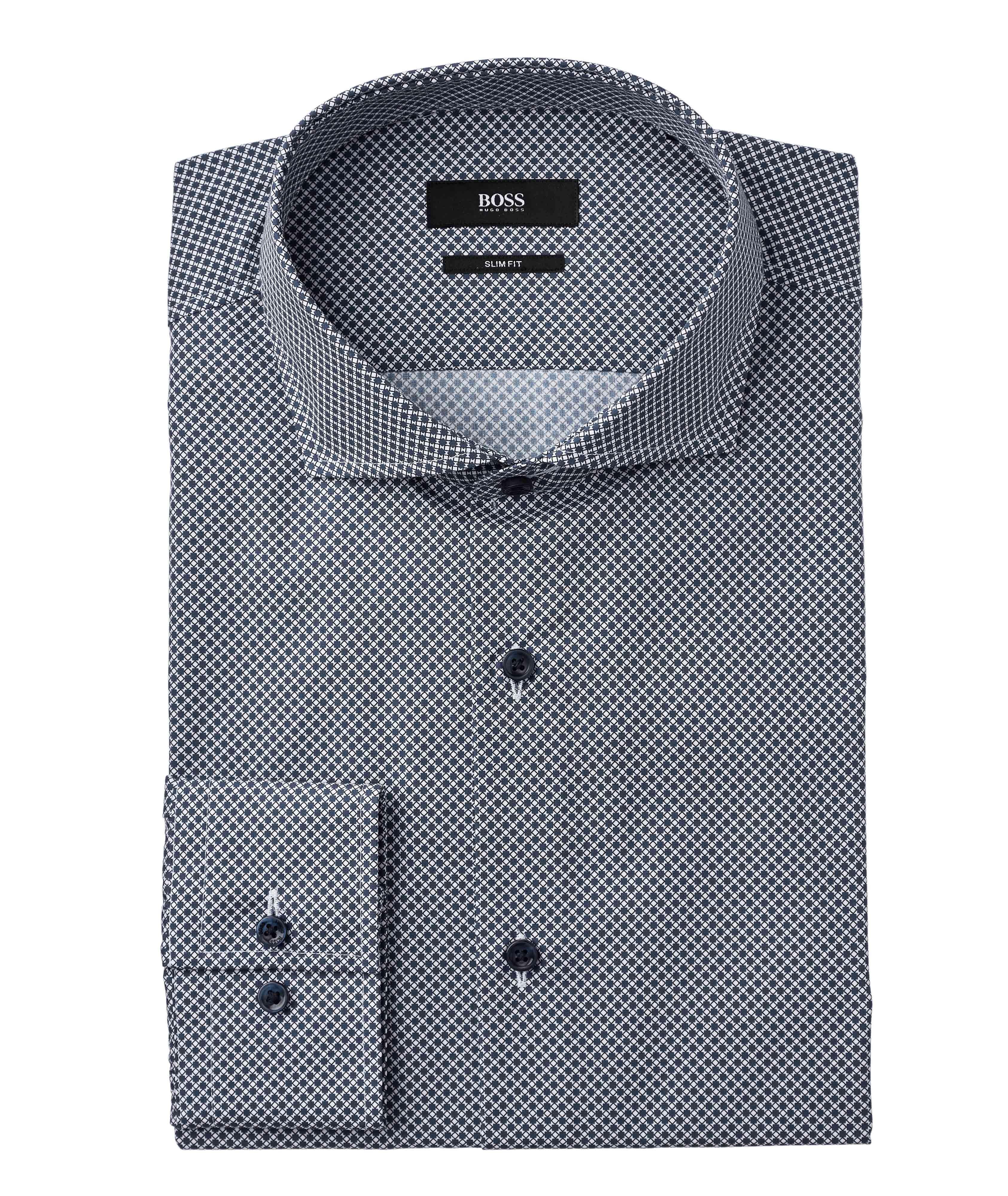 Slim Fit Bird's Eye Dress Shirt image 0