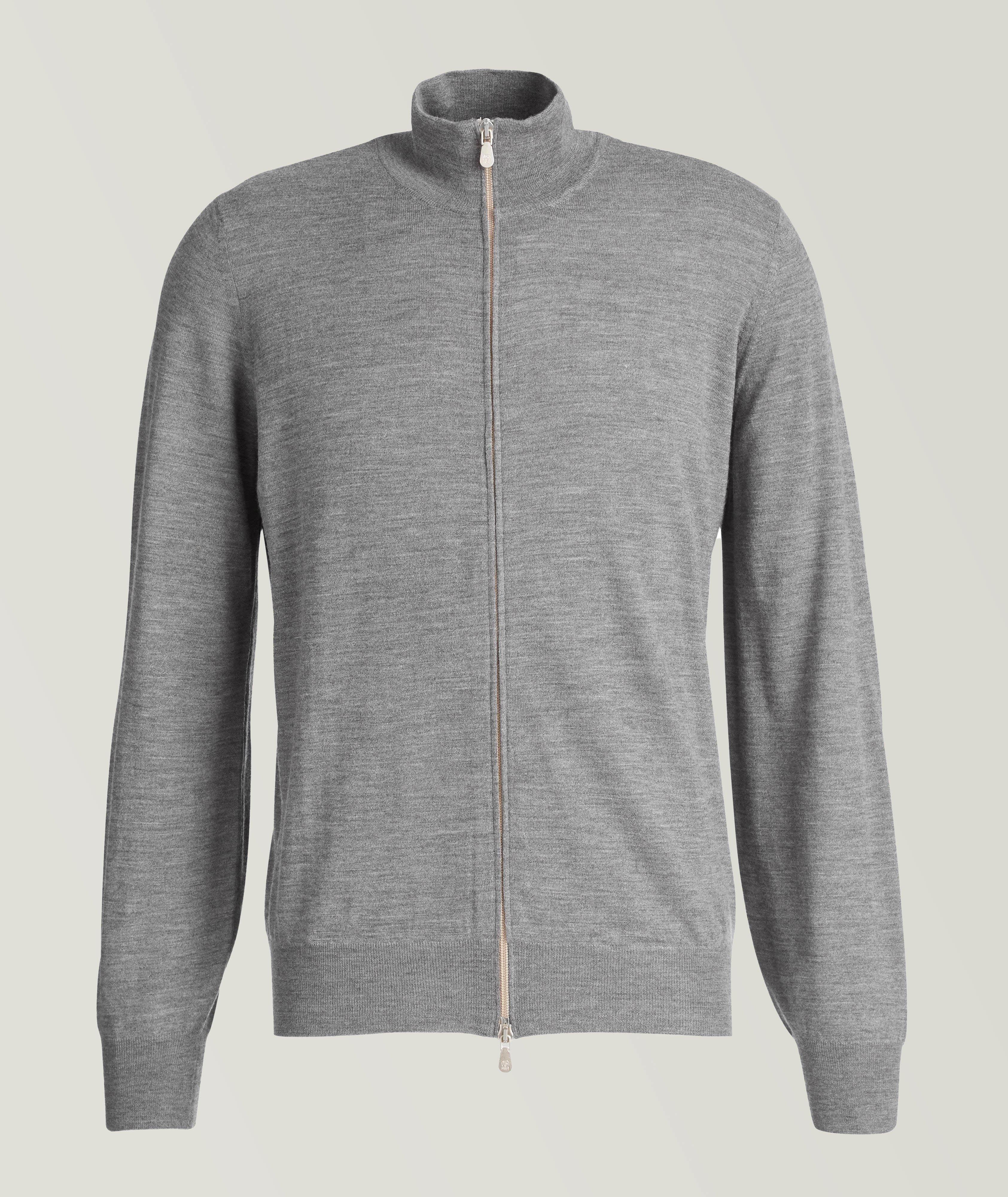 Brunello Cucinelli Zip-Up Cashmere-Virgin Wool Cardigan | Sweaters ...