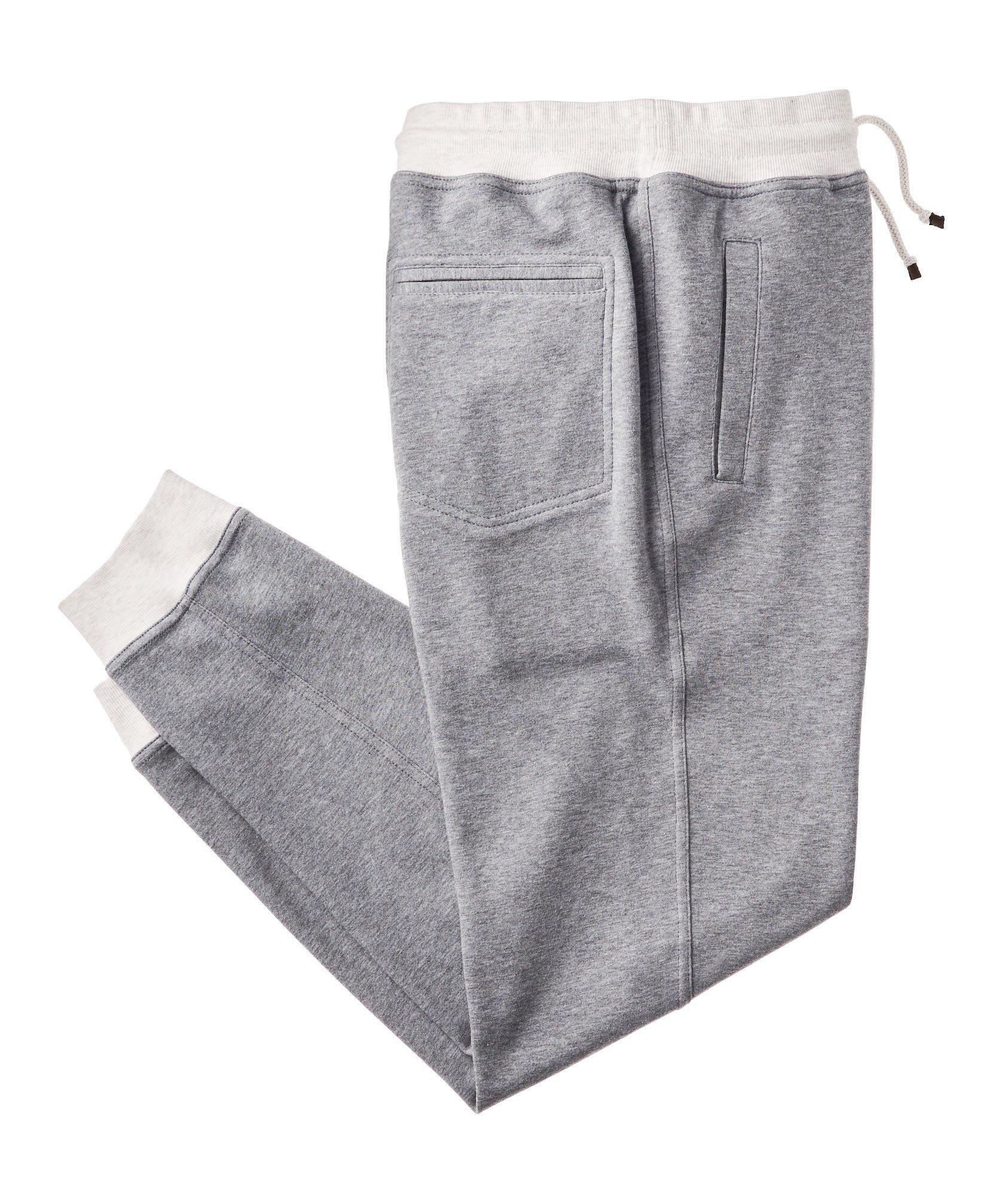 Pantalon sport en mélange de coton à cordon image 0