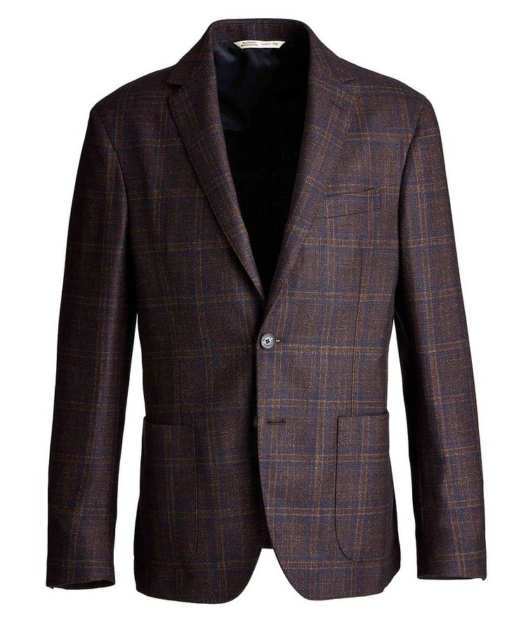 Checked Wool, Silk, and Cashmere Sports Jacket image 0