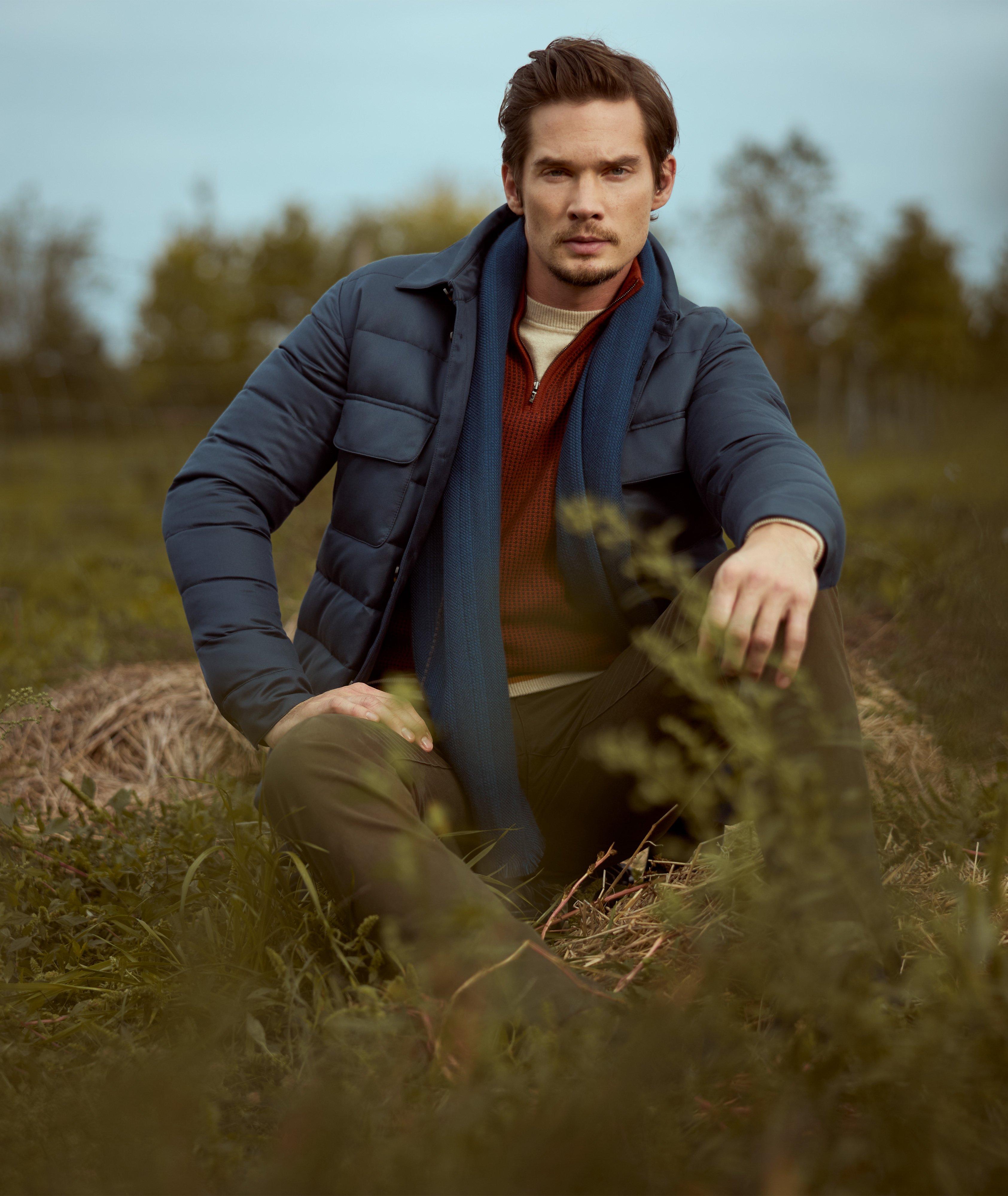 Baker Quarter-Zip Baby Cashmere Sweater image 3