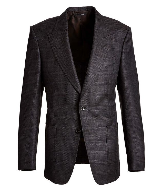 Shelton Checked Wool, Mohair, and Silk Sports Jacket picture 1