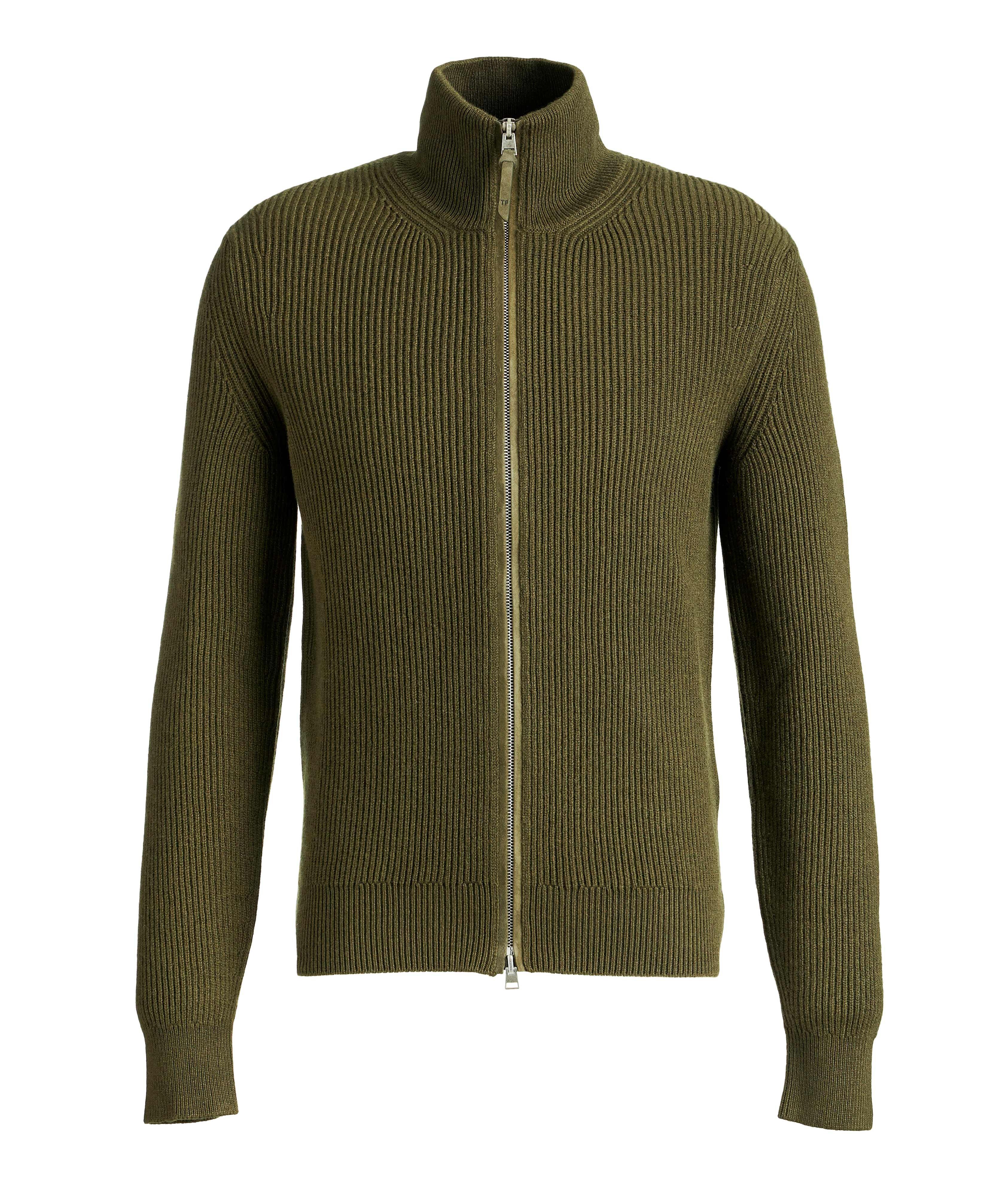 Zip-Up Cashmere Cardigan image 0