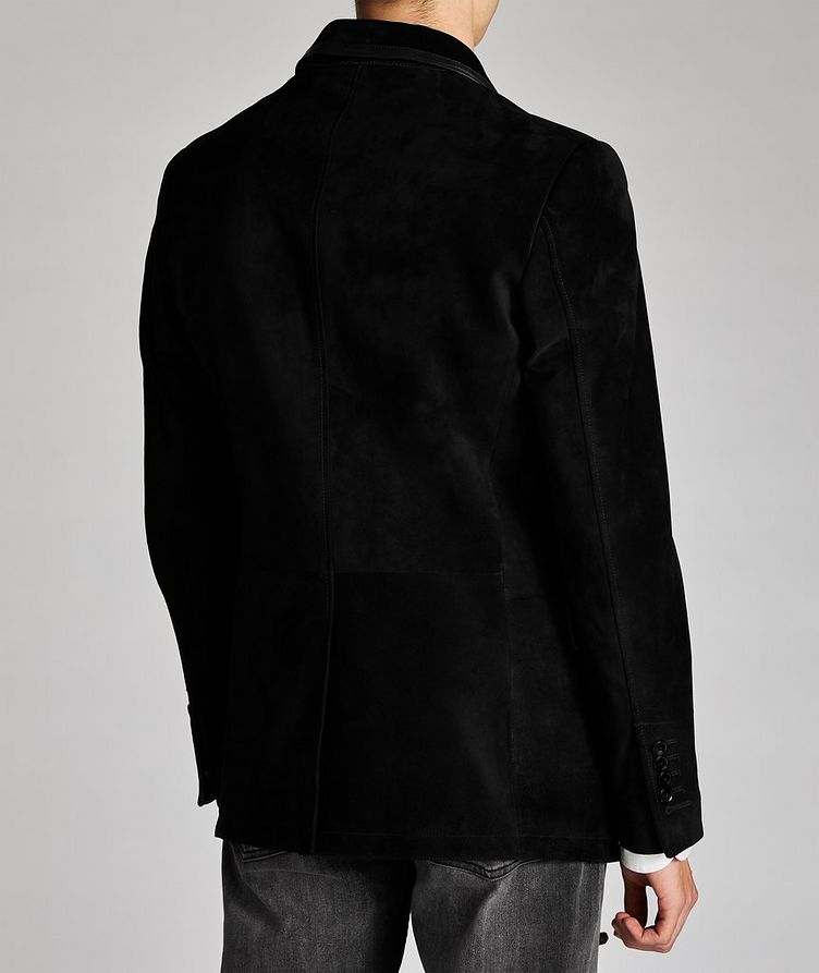 Slim Fit Leather-Trimmed Suede Sports Jacket image 2