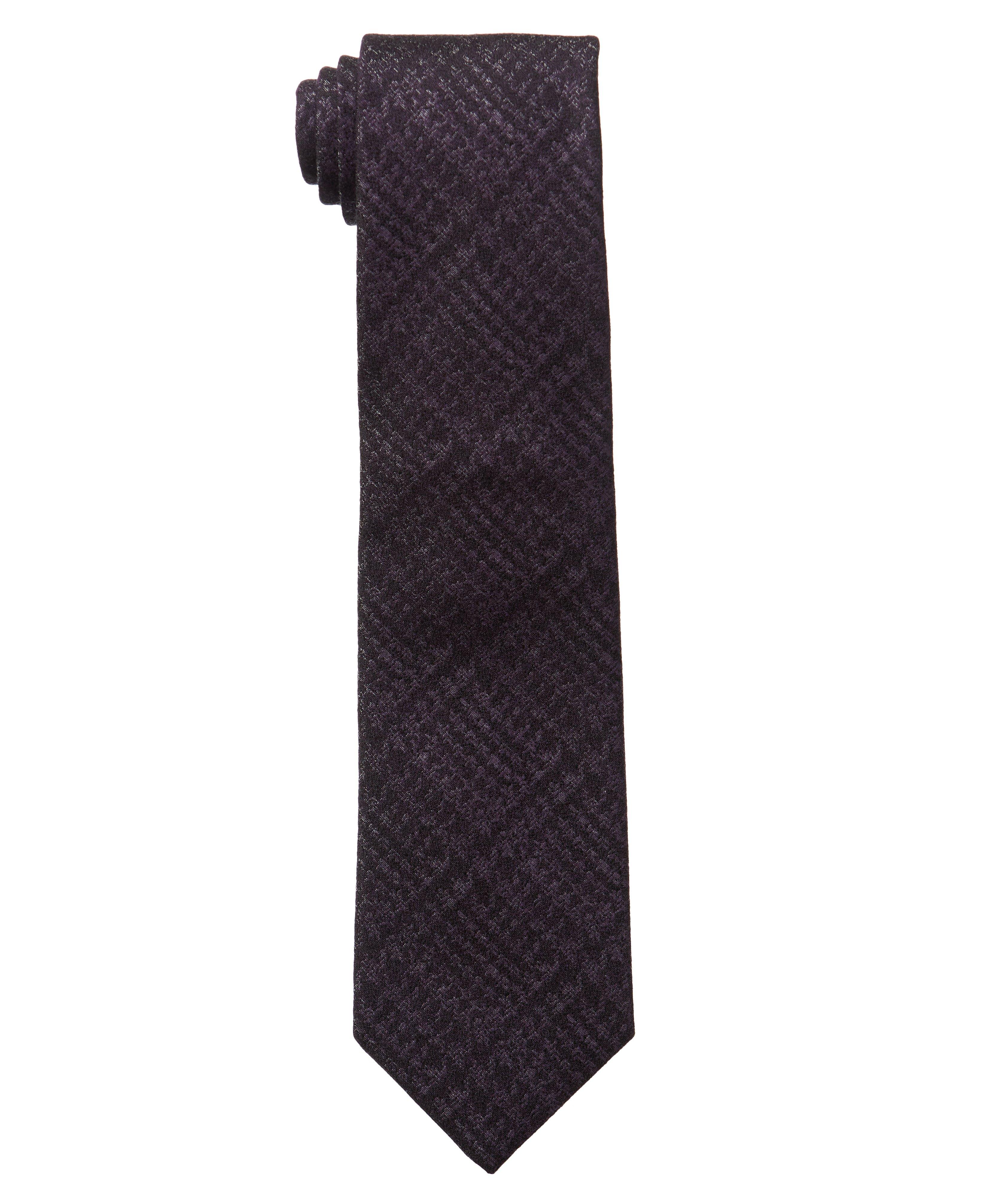 Checked Wool-Silk Tie image 0
