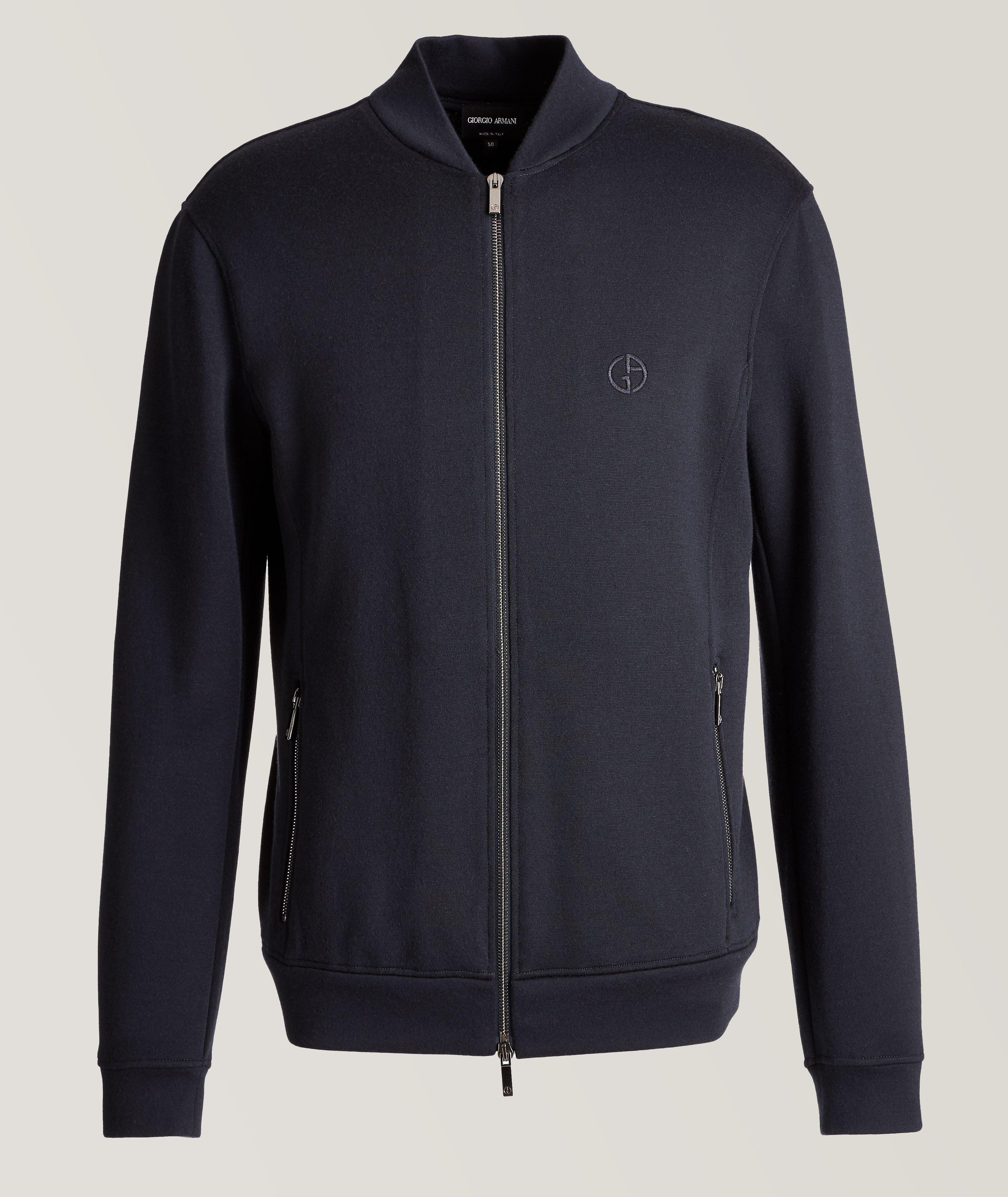 Zip-Up Cashmere-Modal Sweatshirt image 0