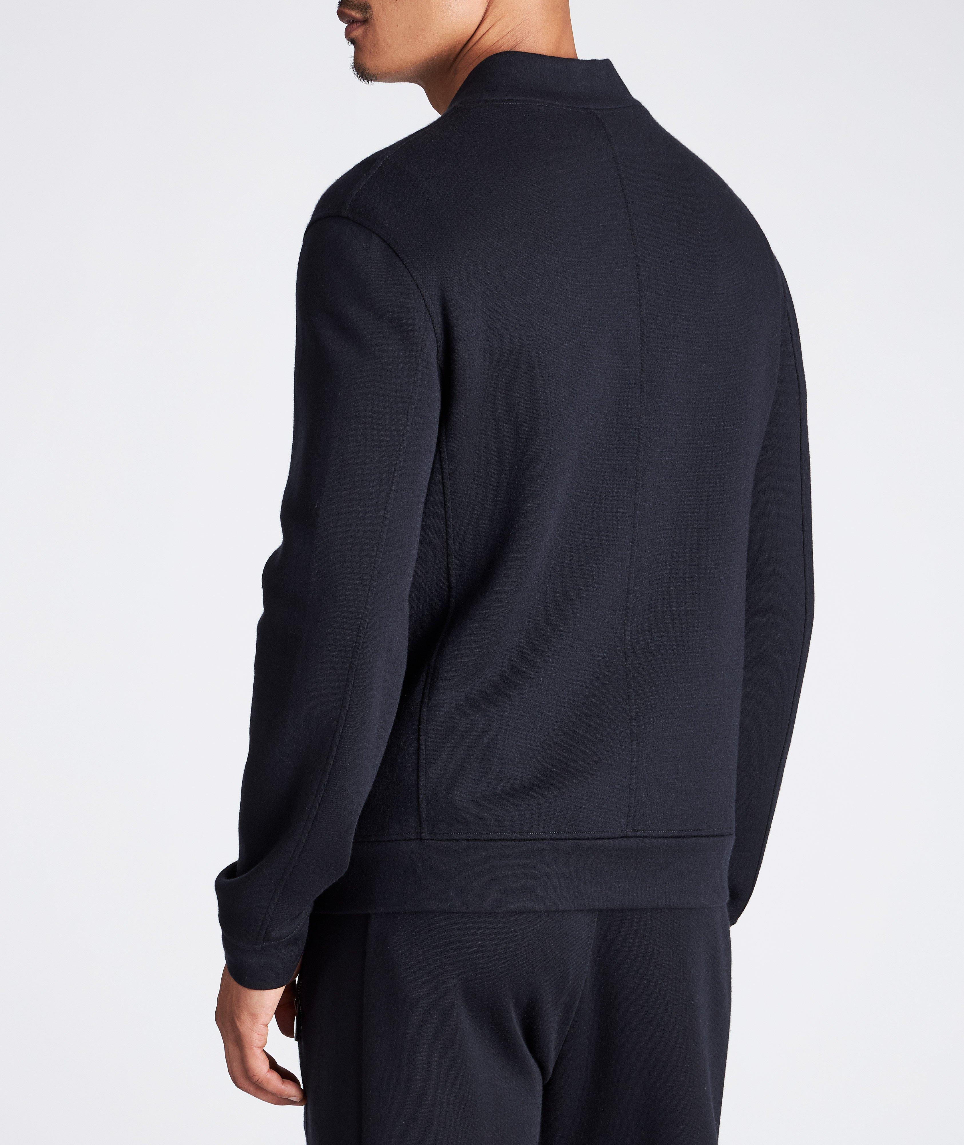 Zip-Up Cashmere-Modal Sweatshirt image 2