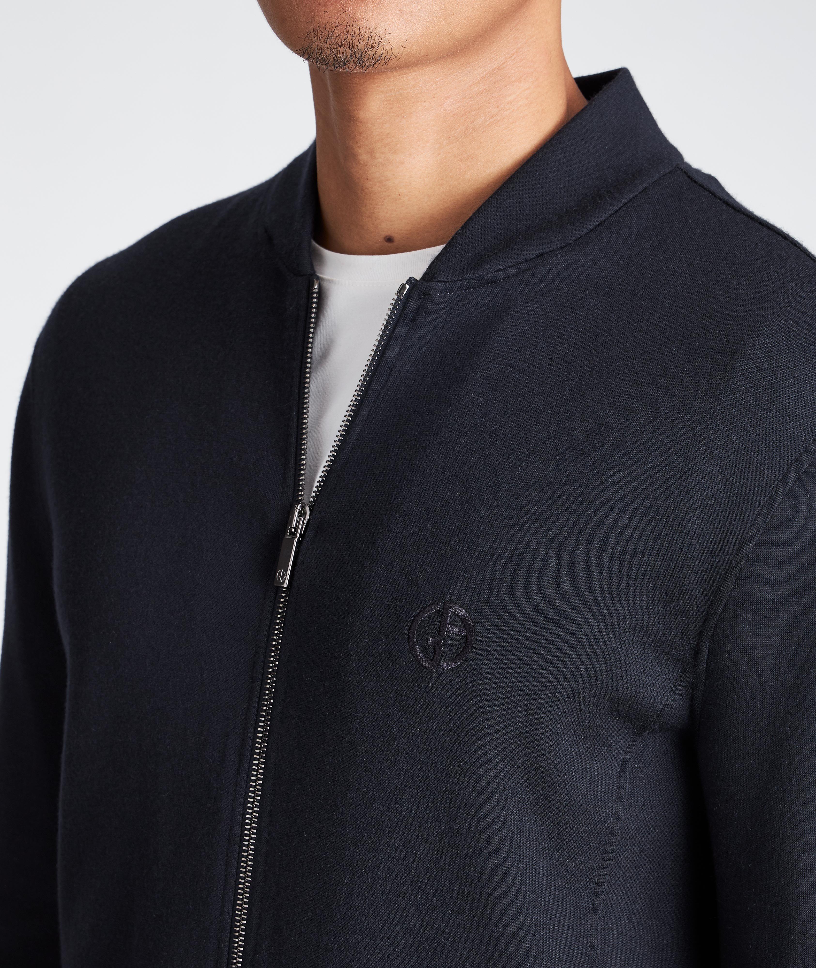 Zip-Up Cashmere-Modal Sweatshirt image 3