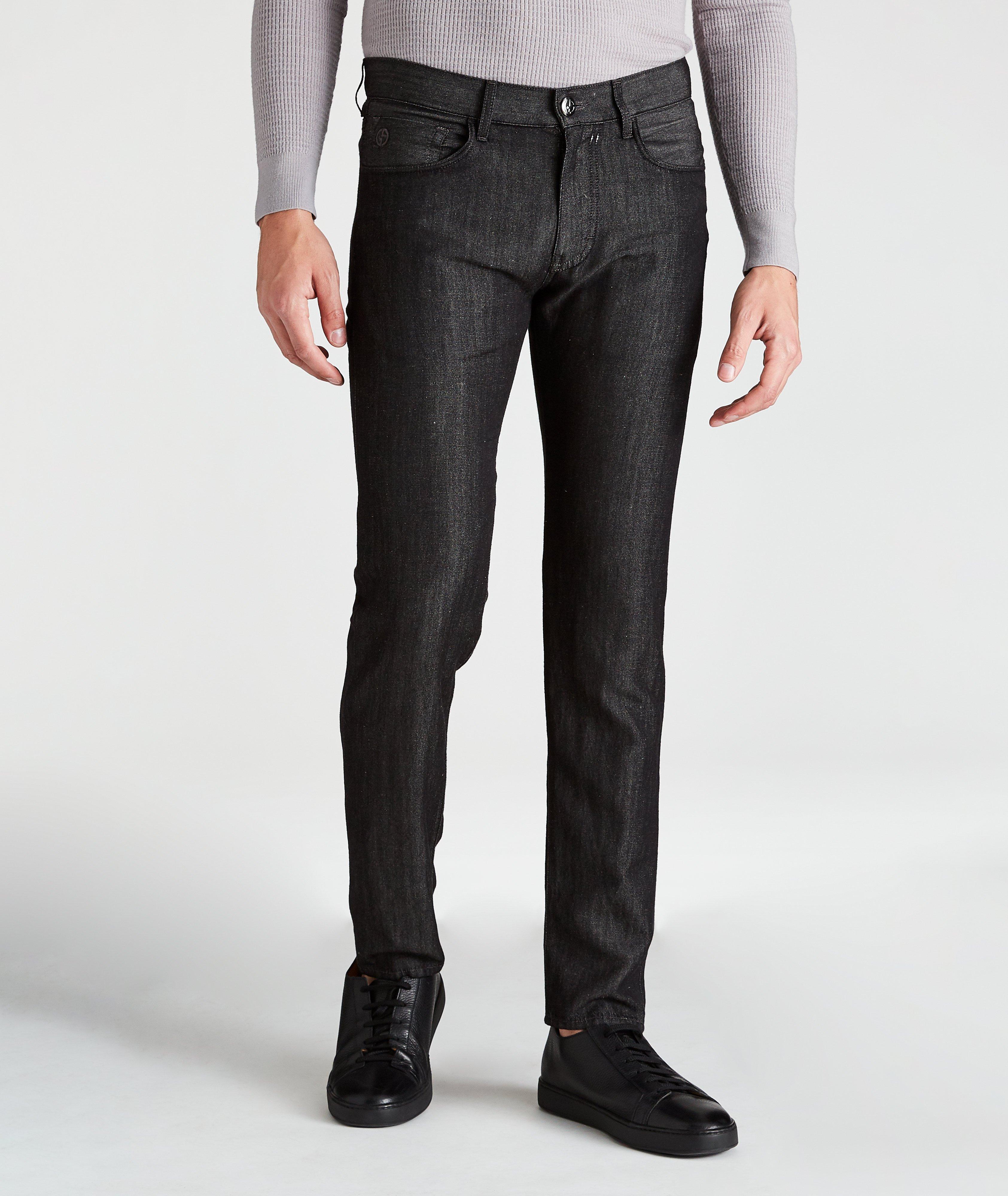 Tapered Wool-Linen Jeans image 0