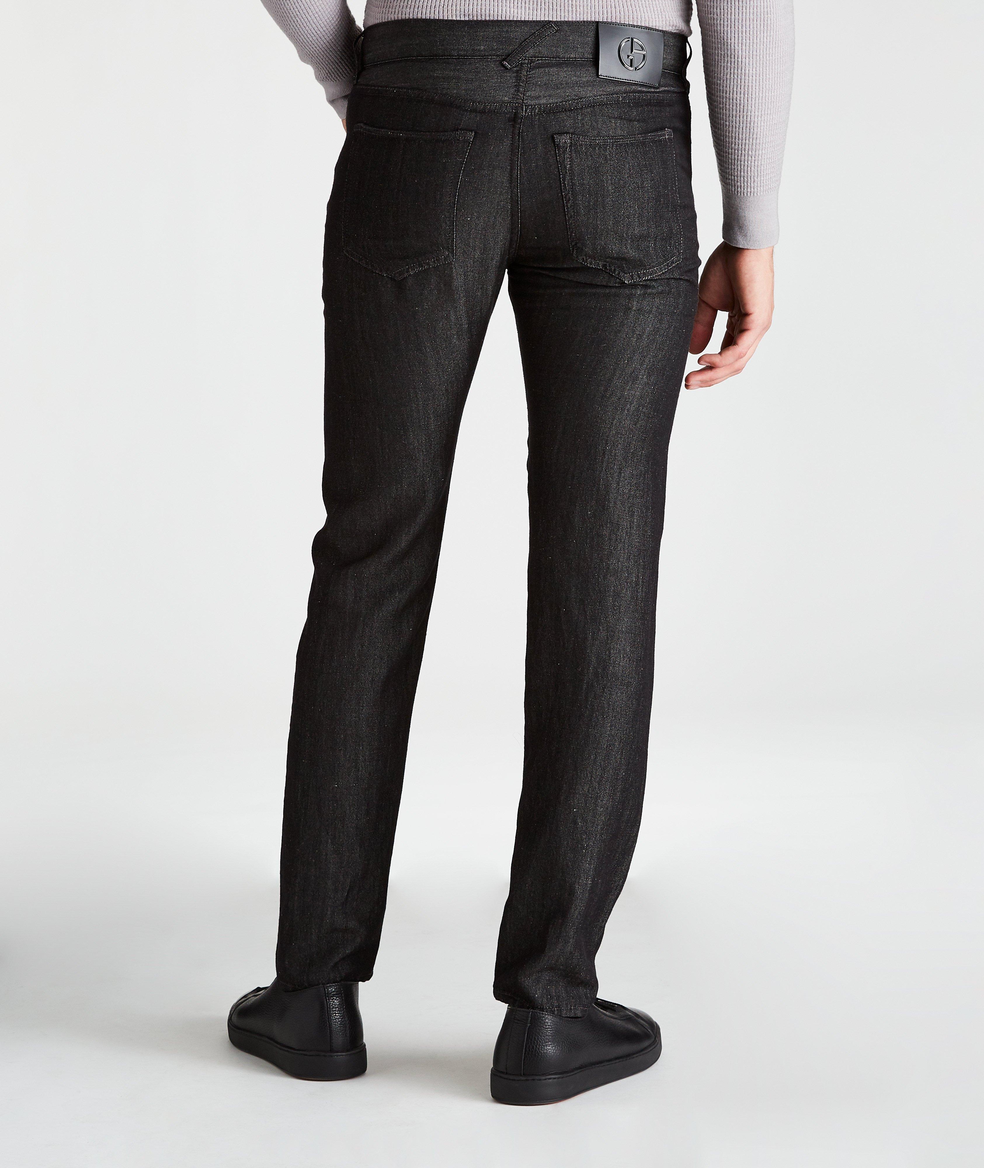 Tapered Wool-Linen Jeans image 1