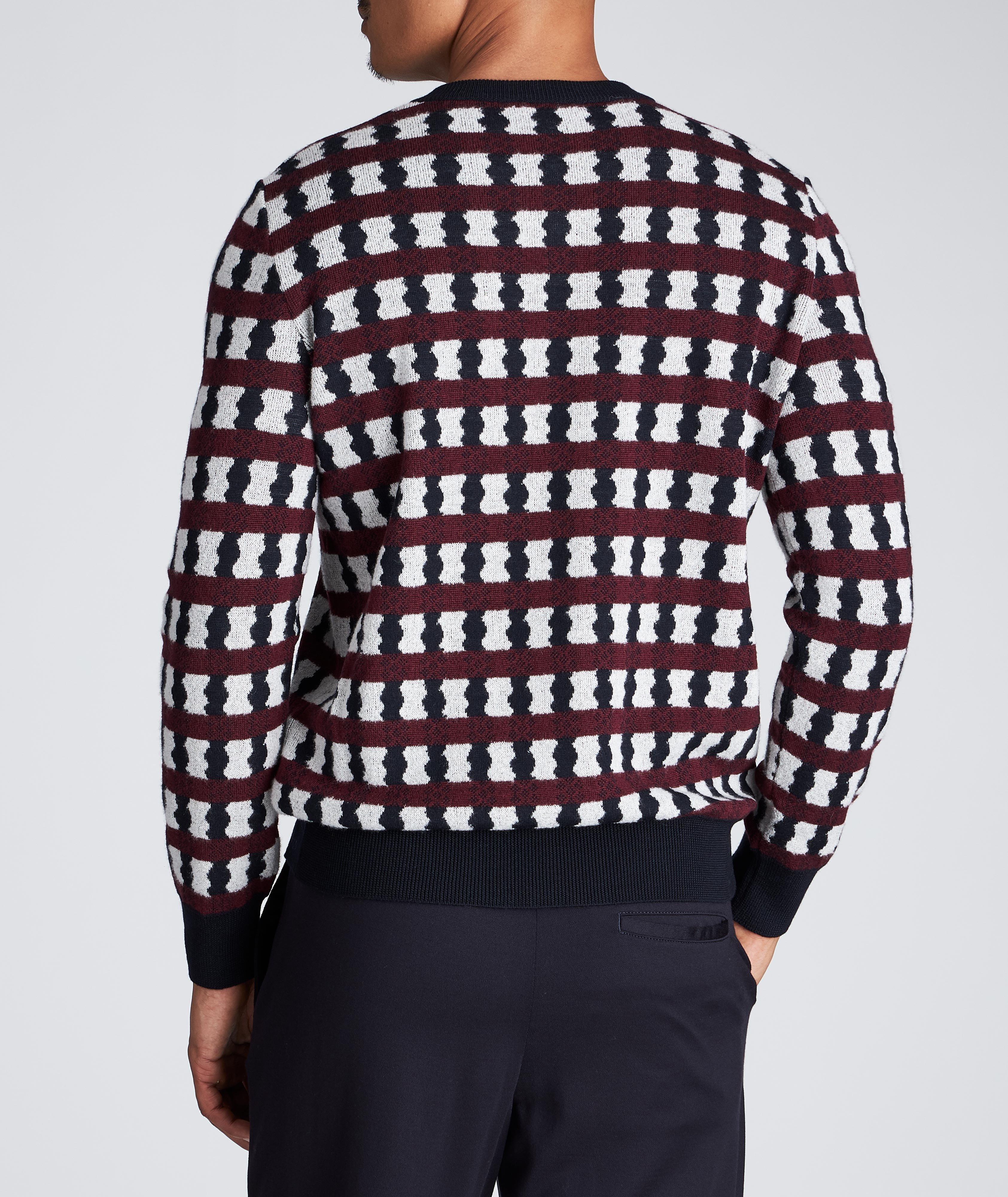 Geometric Print Wool, Cashmere & Silk Sweater image 2