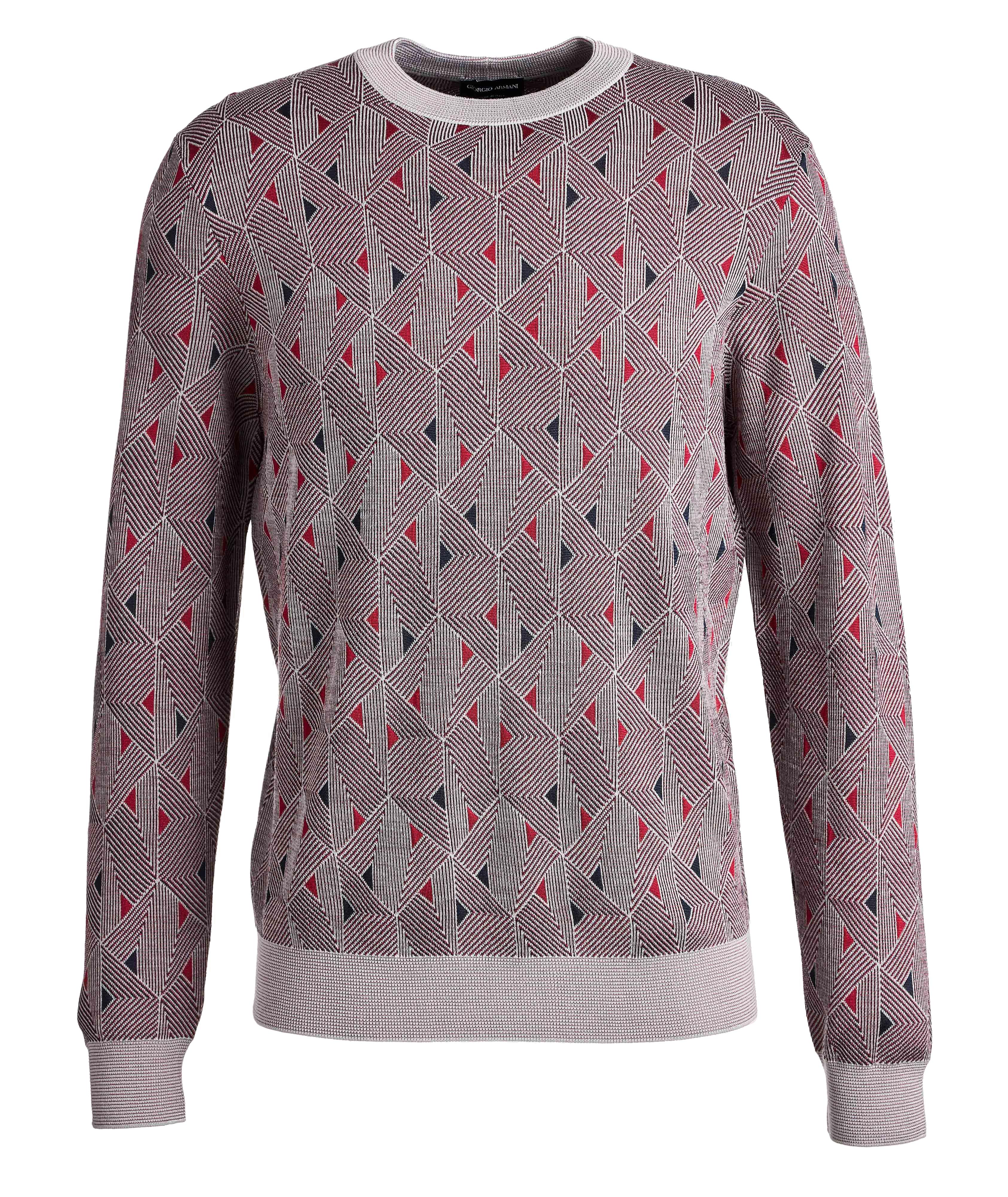 Geometric Wool-Blend Sweater image 0