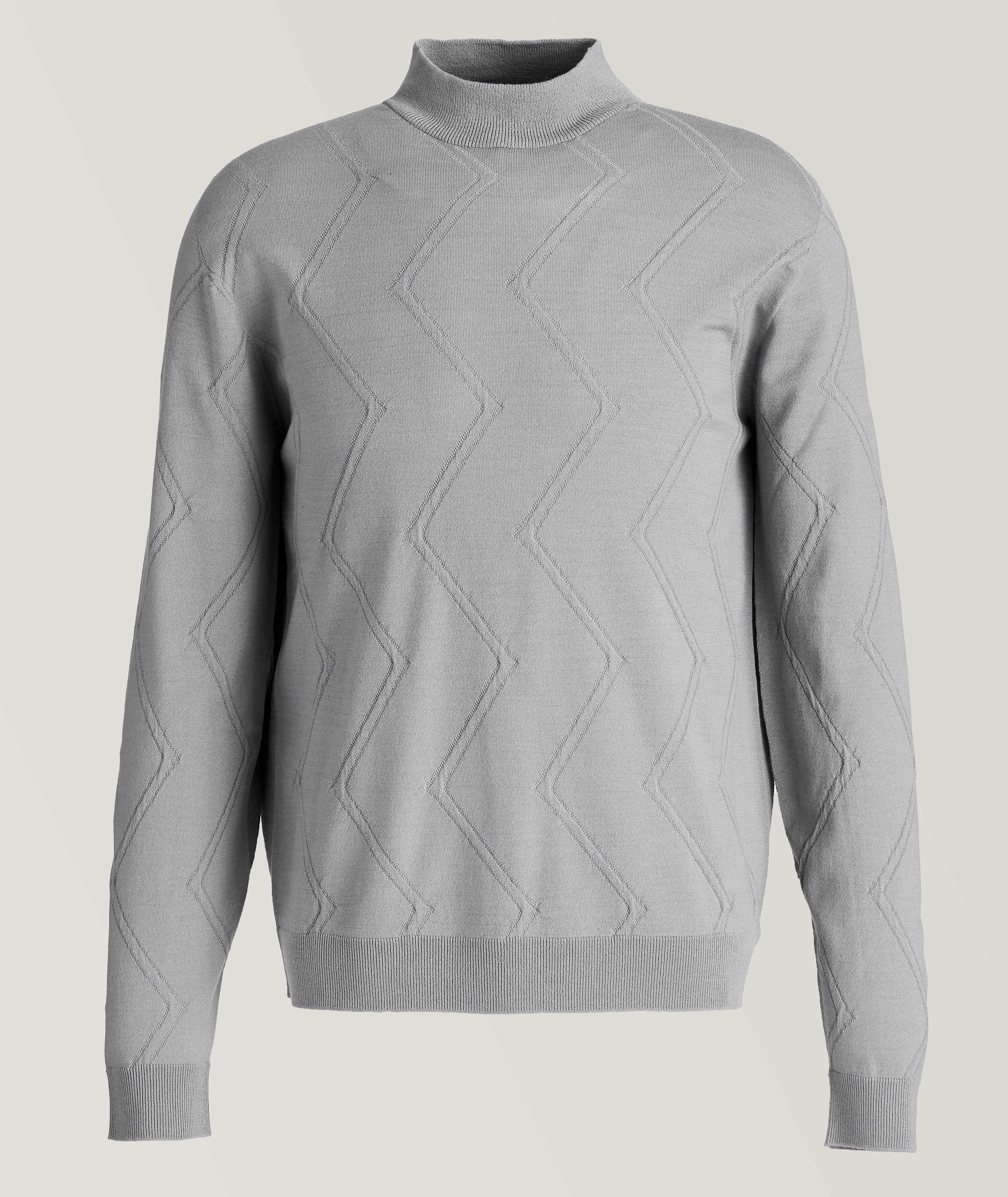 Wool-Blend Mock Neck Sweater image 0