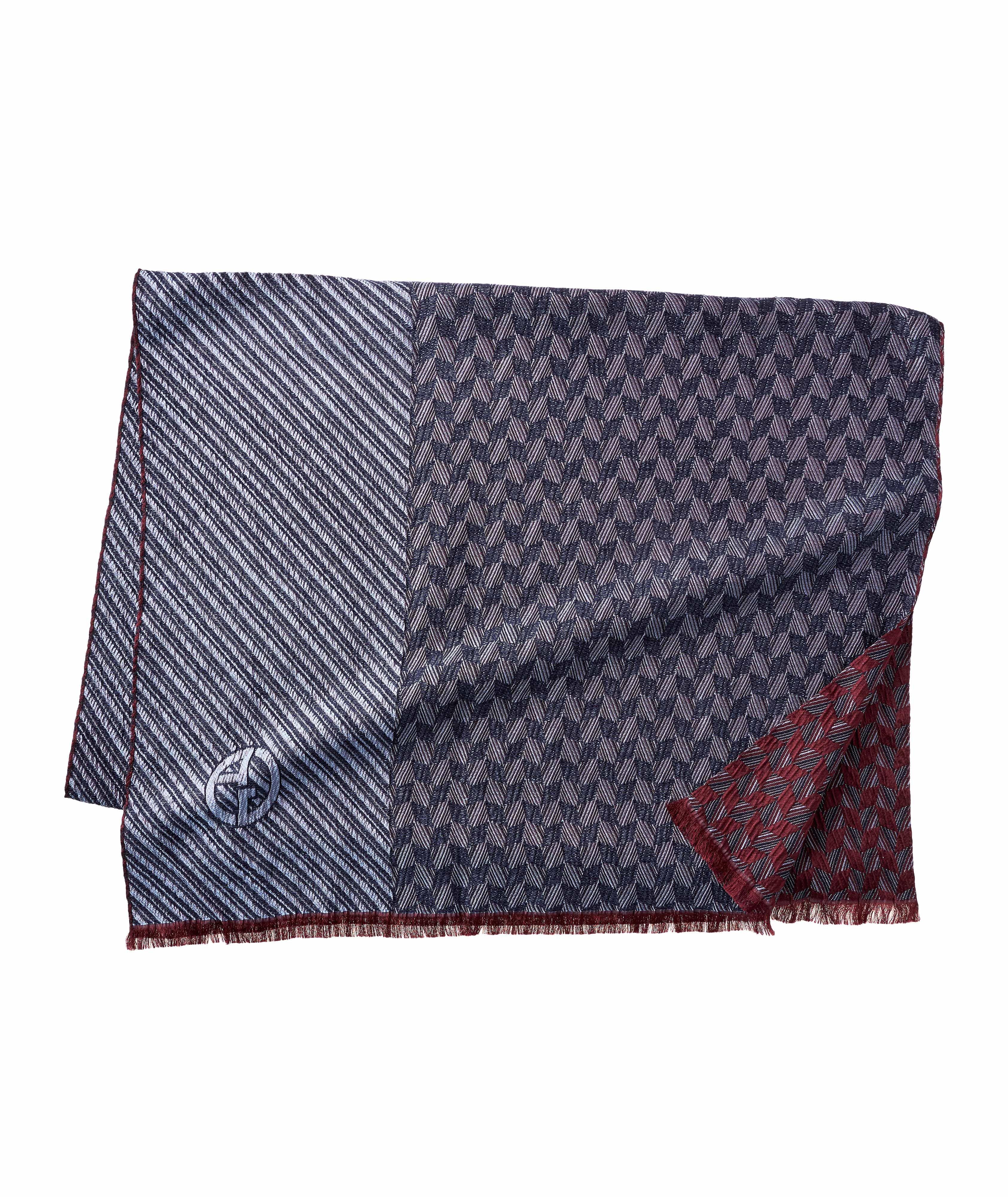 Patterned Silk-Wool Scarf  image 0