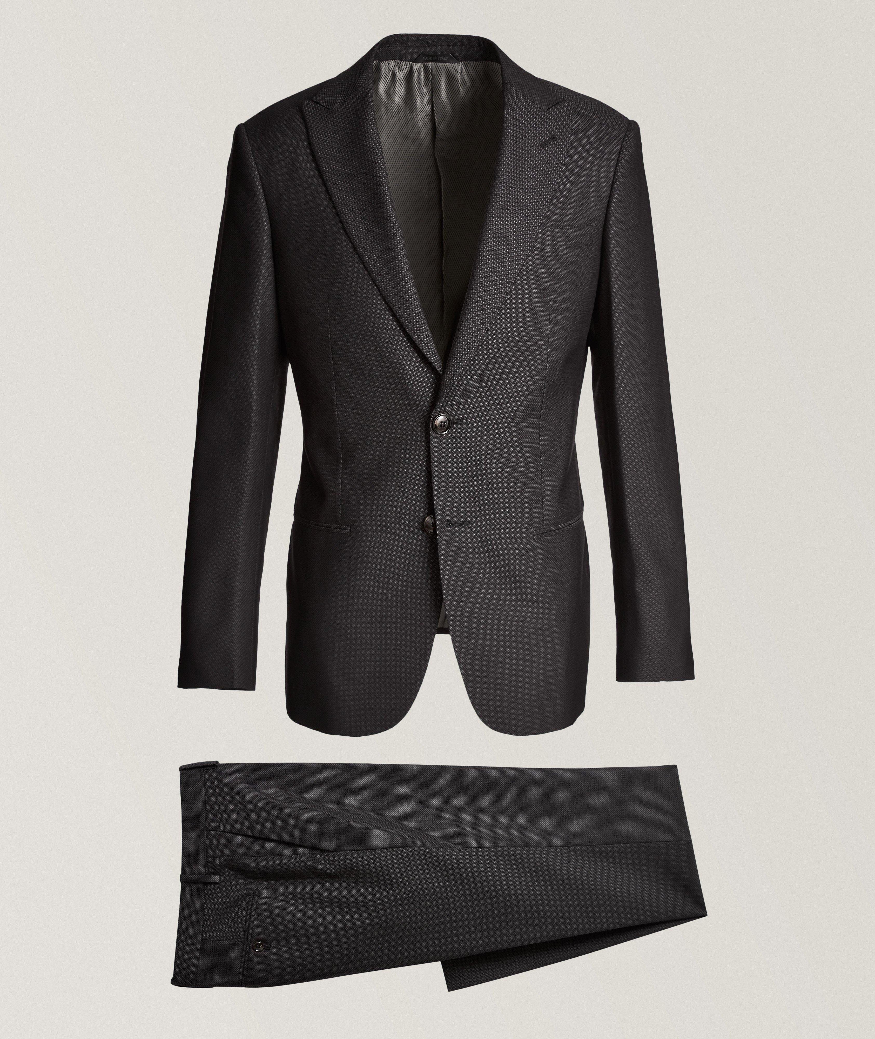 Giorgio Armani Soho Bird's Eye Virgin Wool Suit