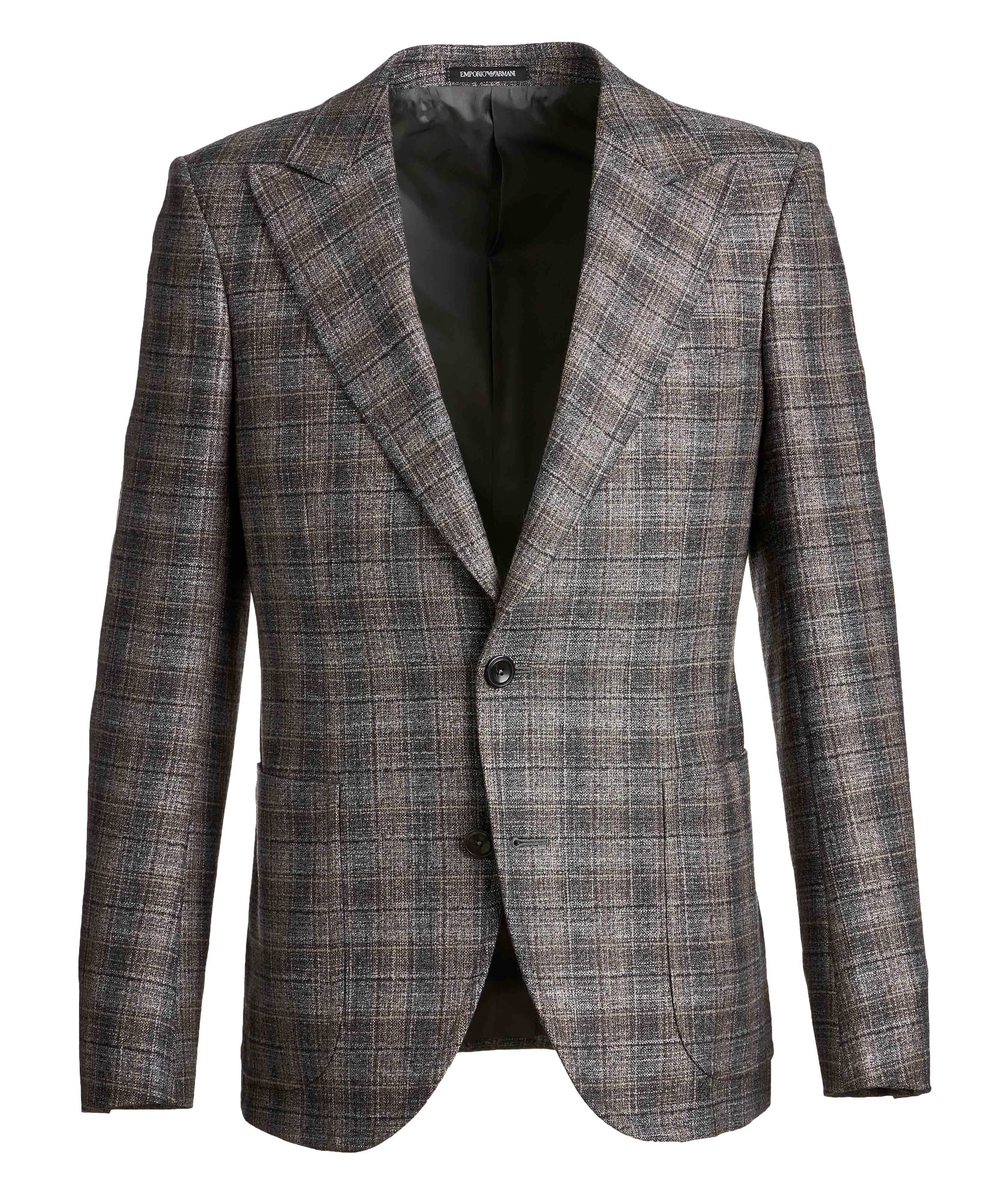 Savile Line Checked Wool-Blend Sports Jacket image 0