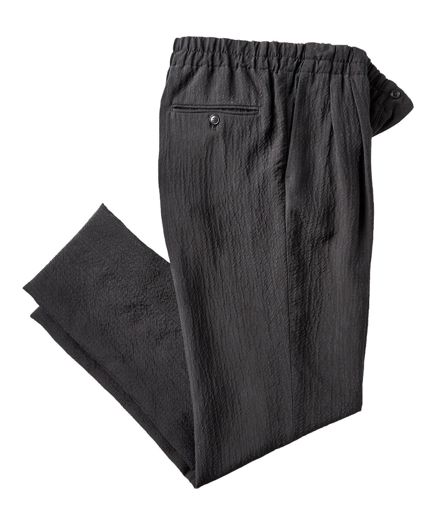 Crinkled Cupro Drawstring Pants image 0