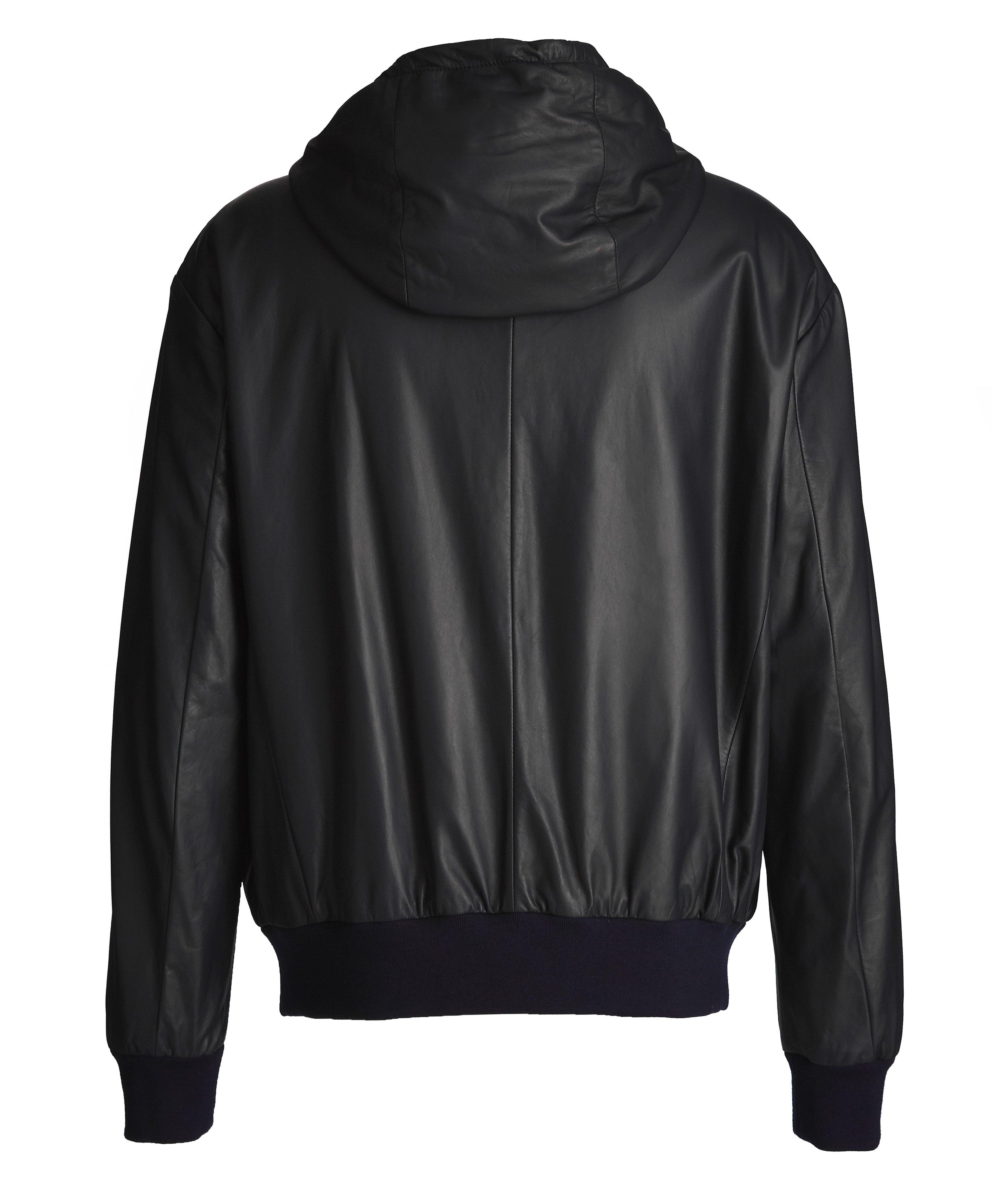 Hooded Leather Jacket image 1