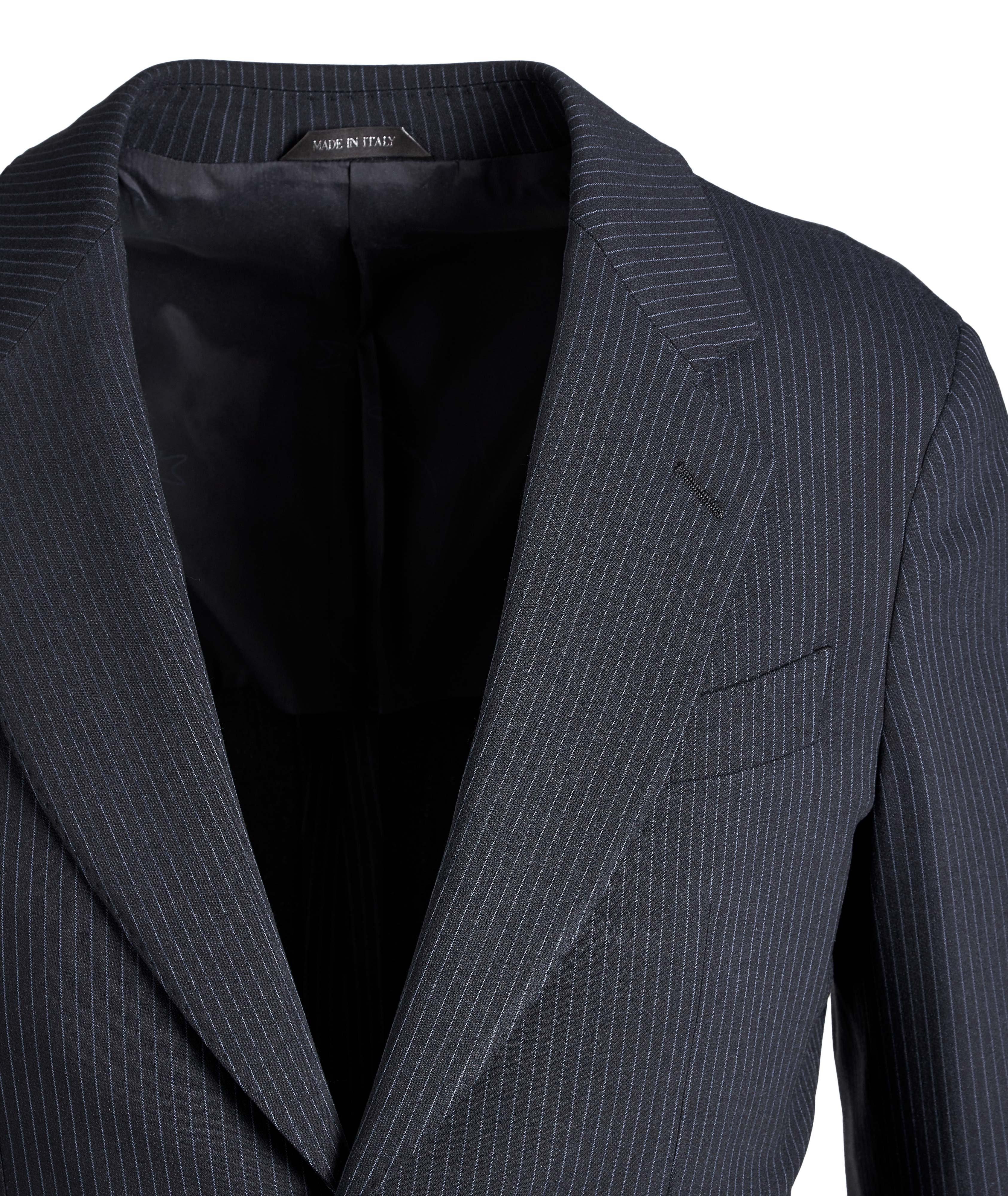 Napoli Pinstriped Stretch Wool-Silk Suit image 1