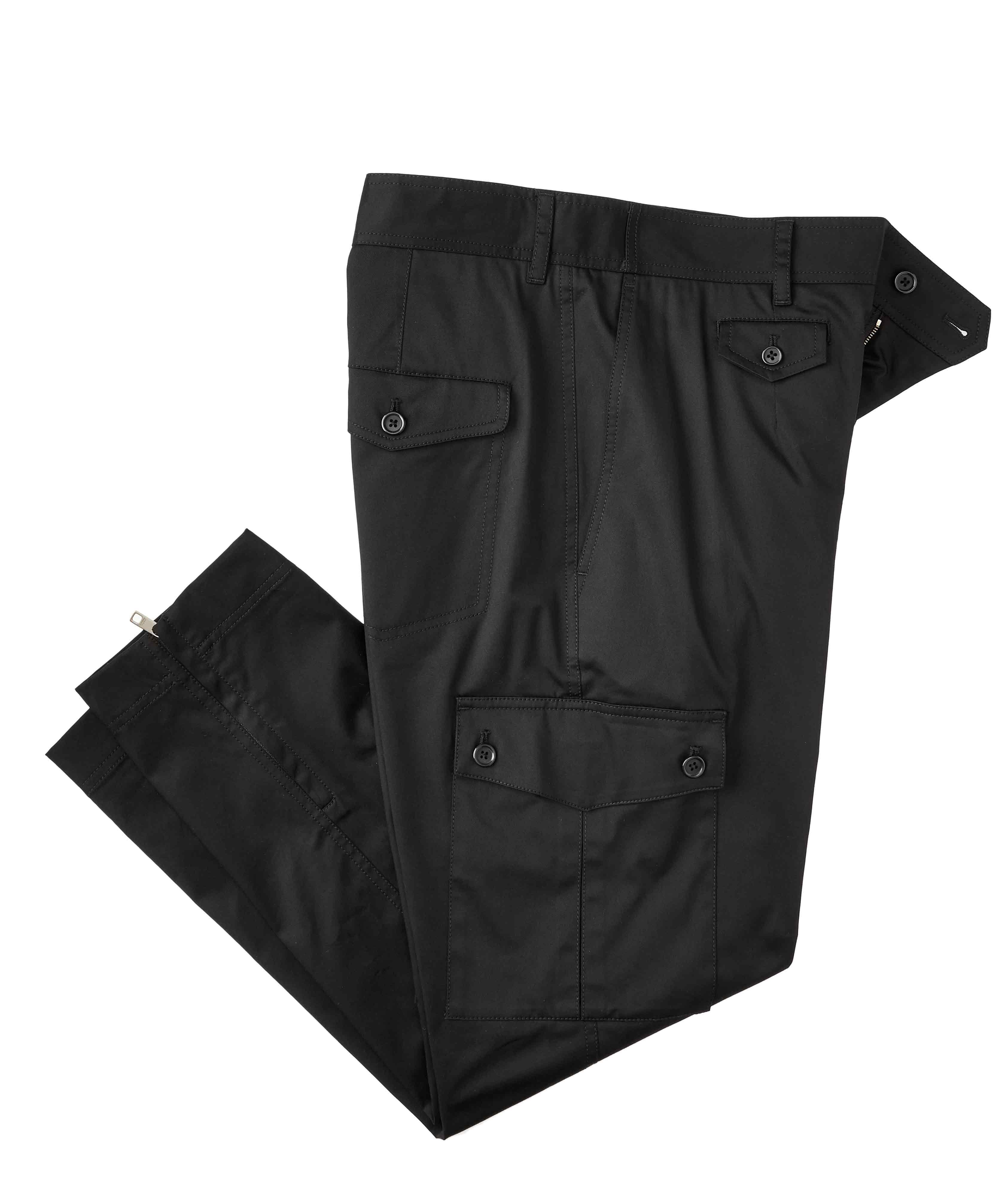 Pantalon en coton extensible à poches cargo image 0
