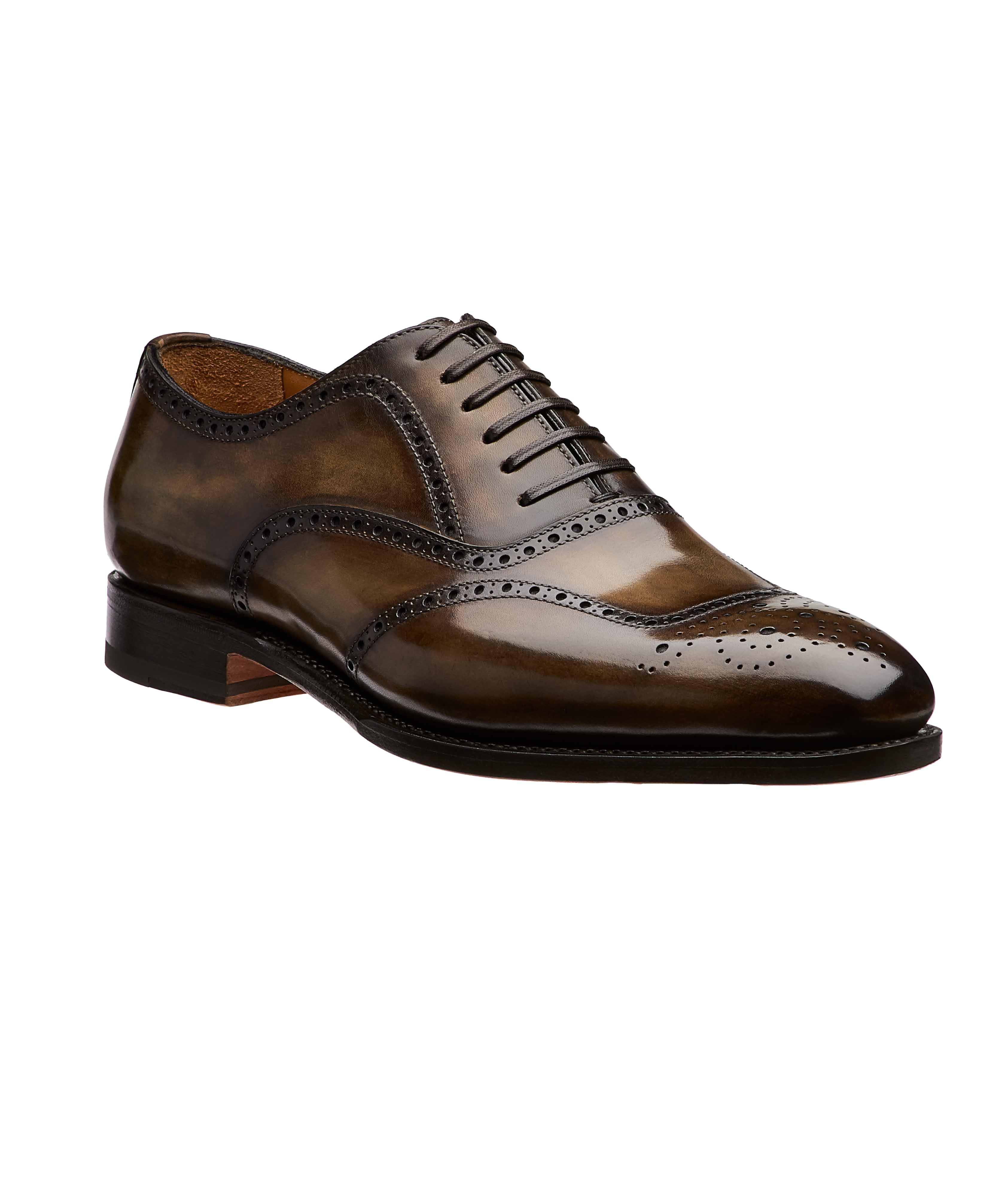 Embossed Cap-Toe Leather Oxfords image 0