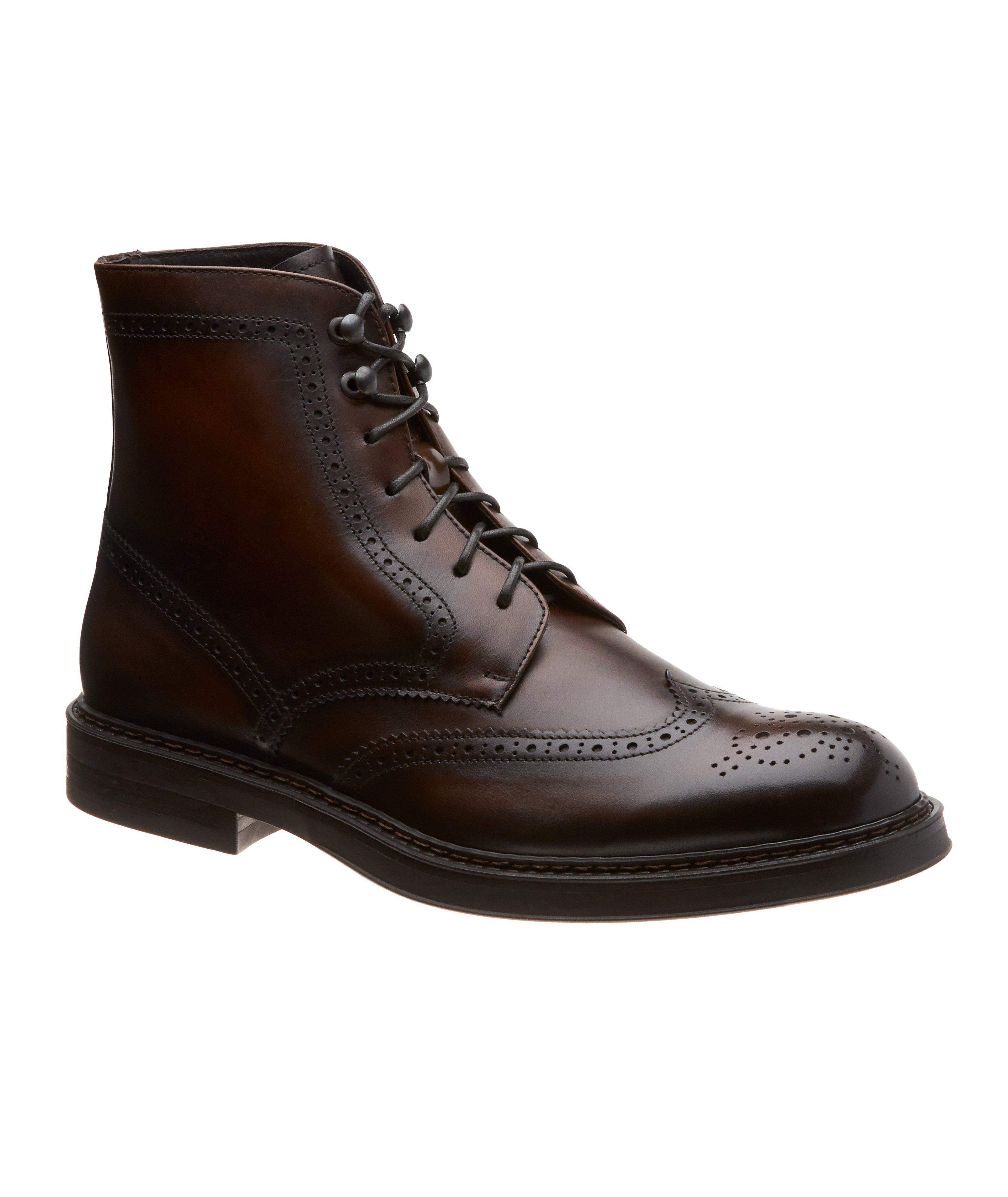 Leather Wingtip Boots image 0
