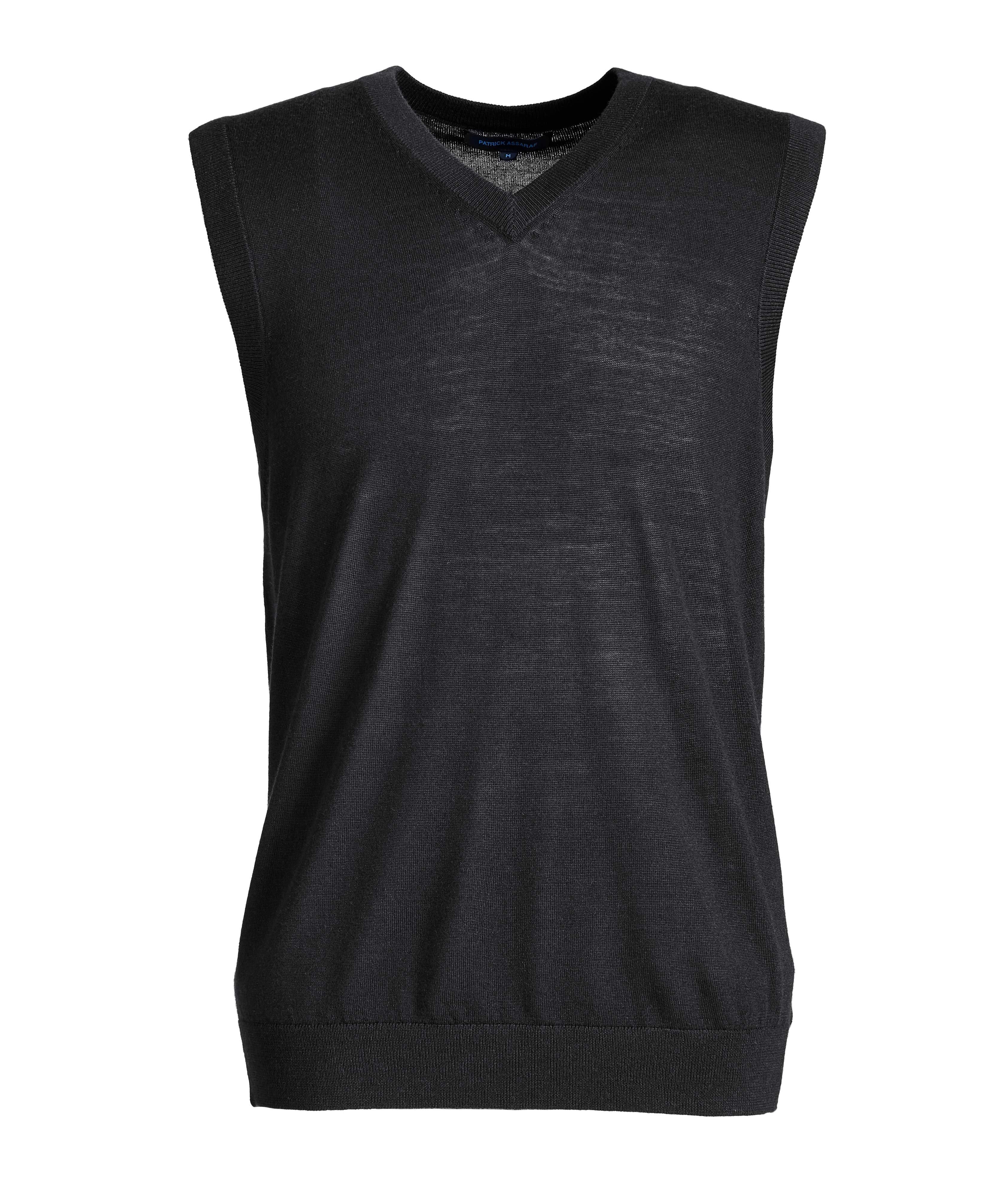 Pullover Extra-Fine Merino Wool Vest image 0