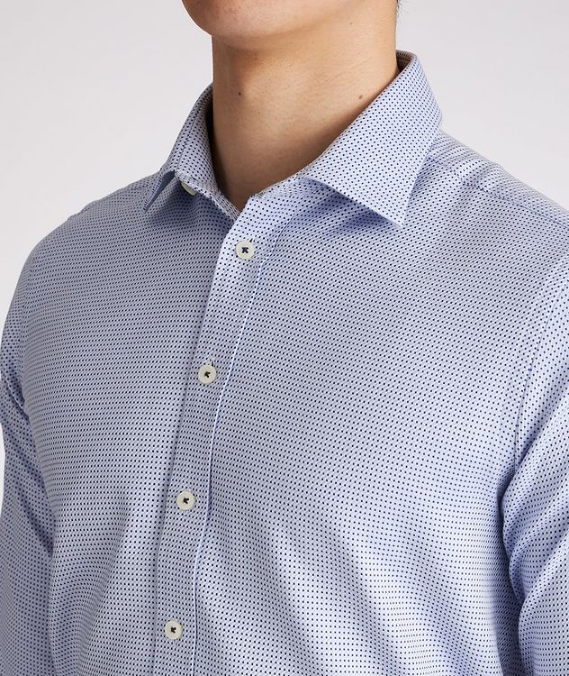 Contemporary Fit Dotted Cotton Dress Shirt picture 4