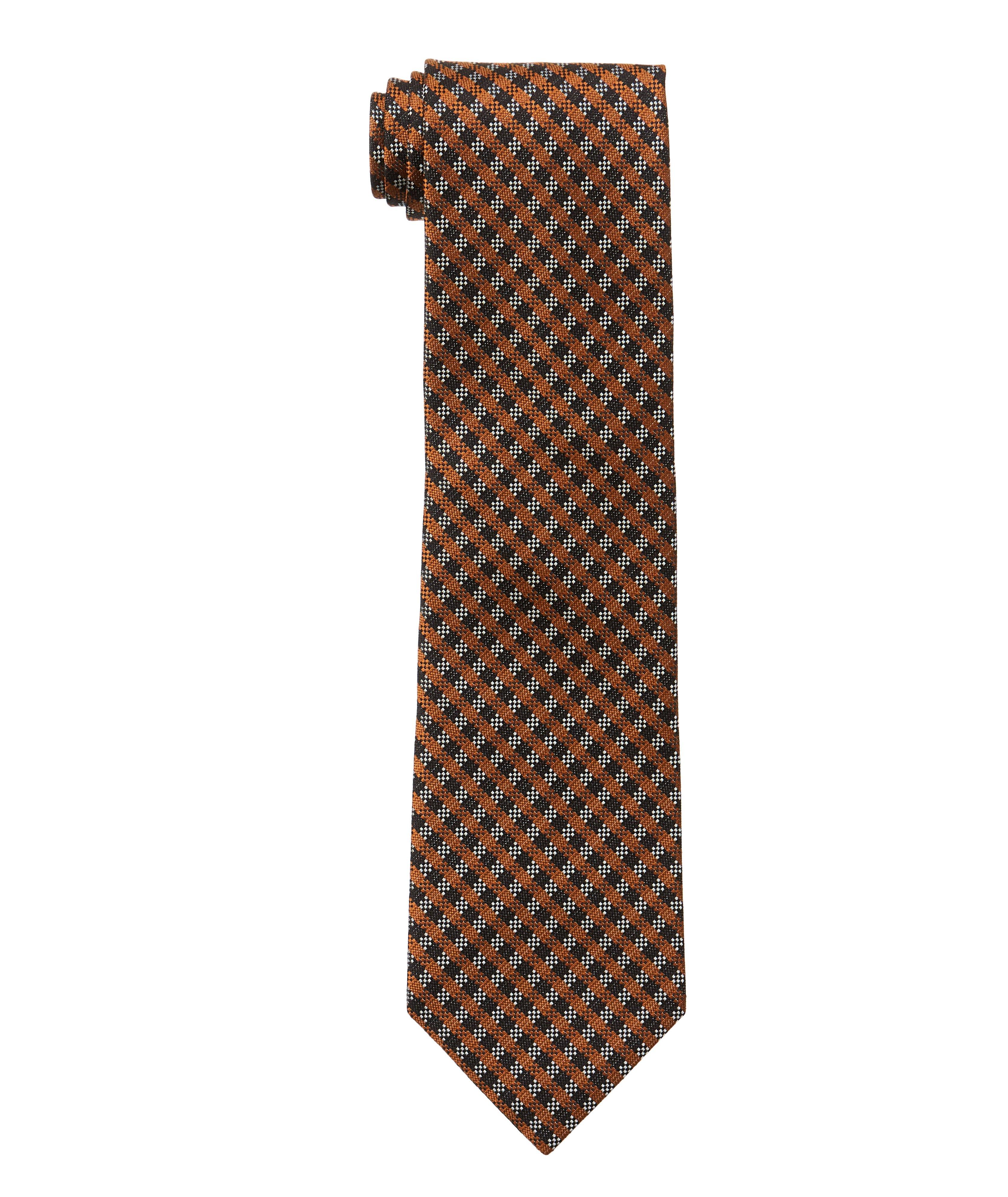 Cravate en soie à carreaux vichy image 0