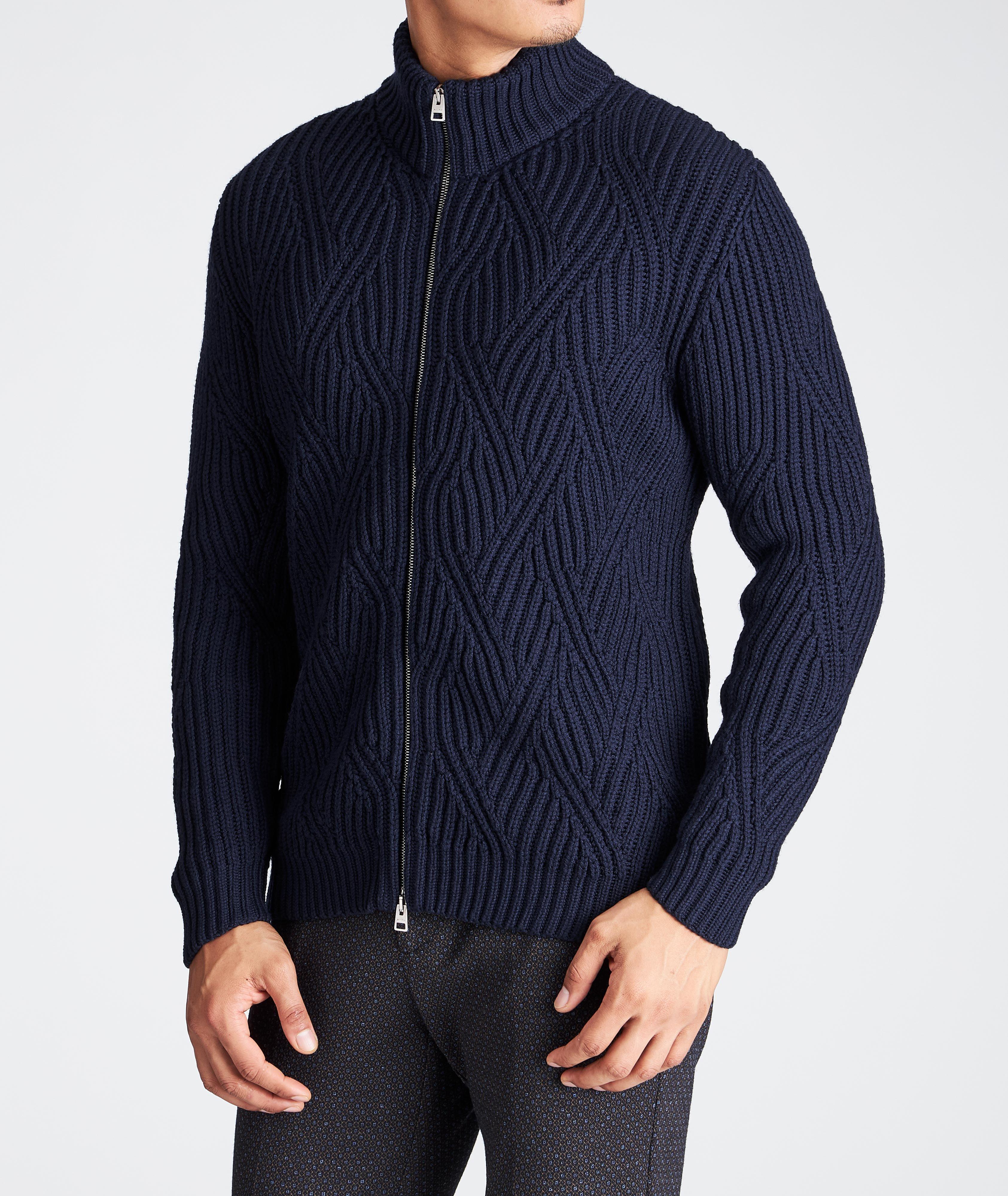 Zip-Up Wool Sweater image 1