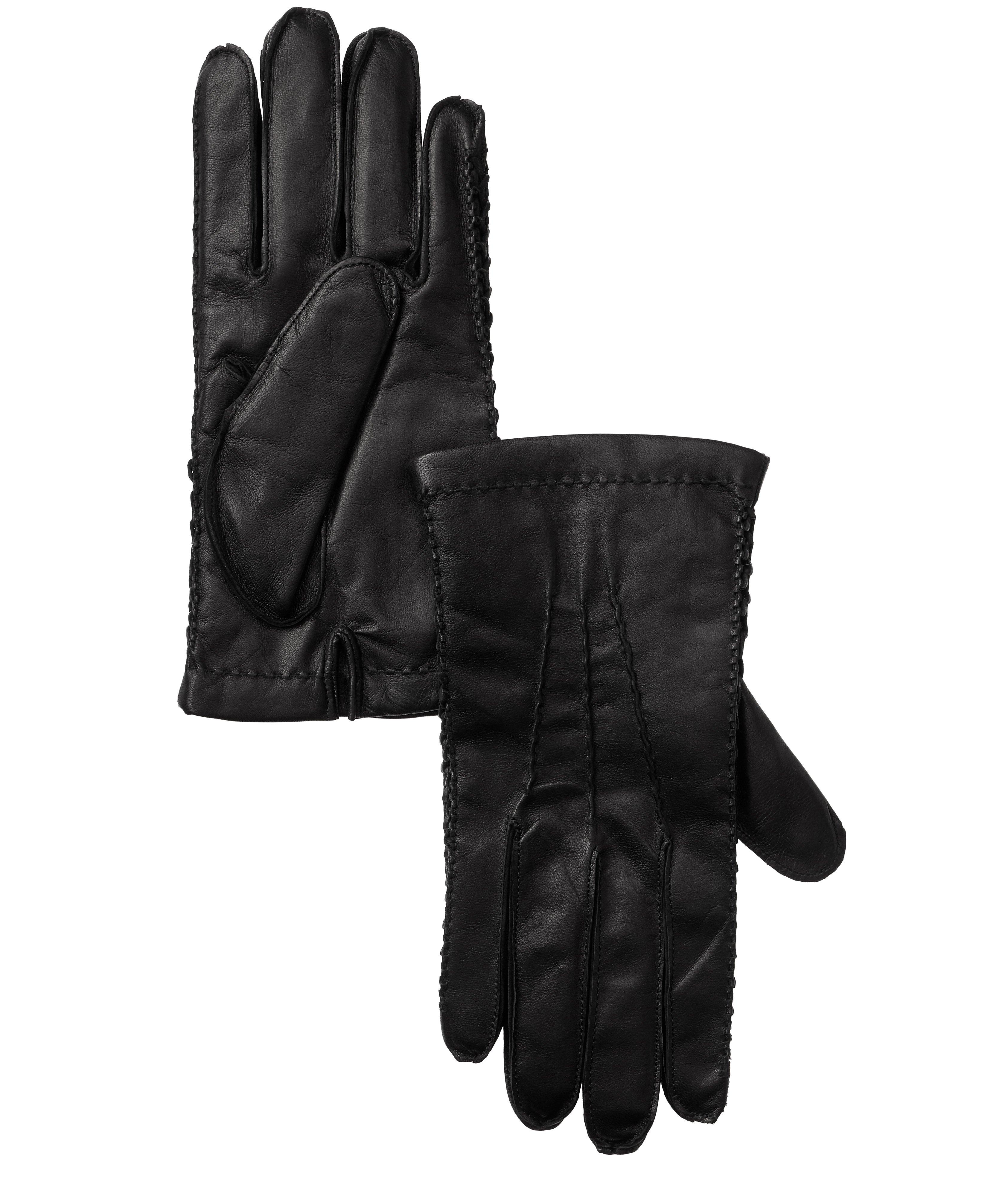 Leather Cashmere Driving Gloves image 0