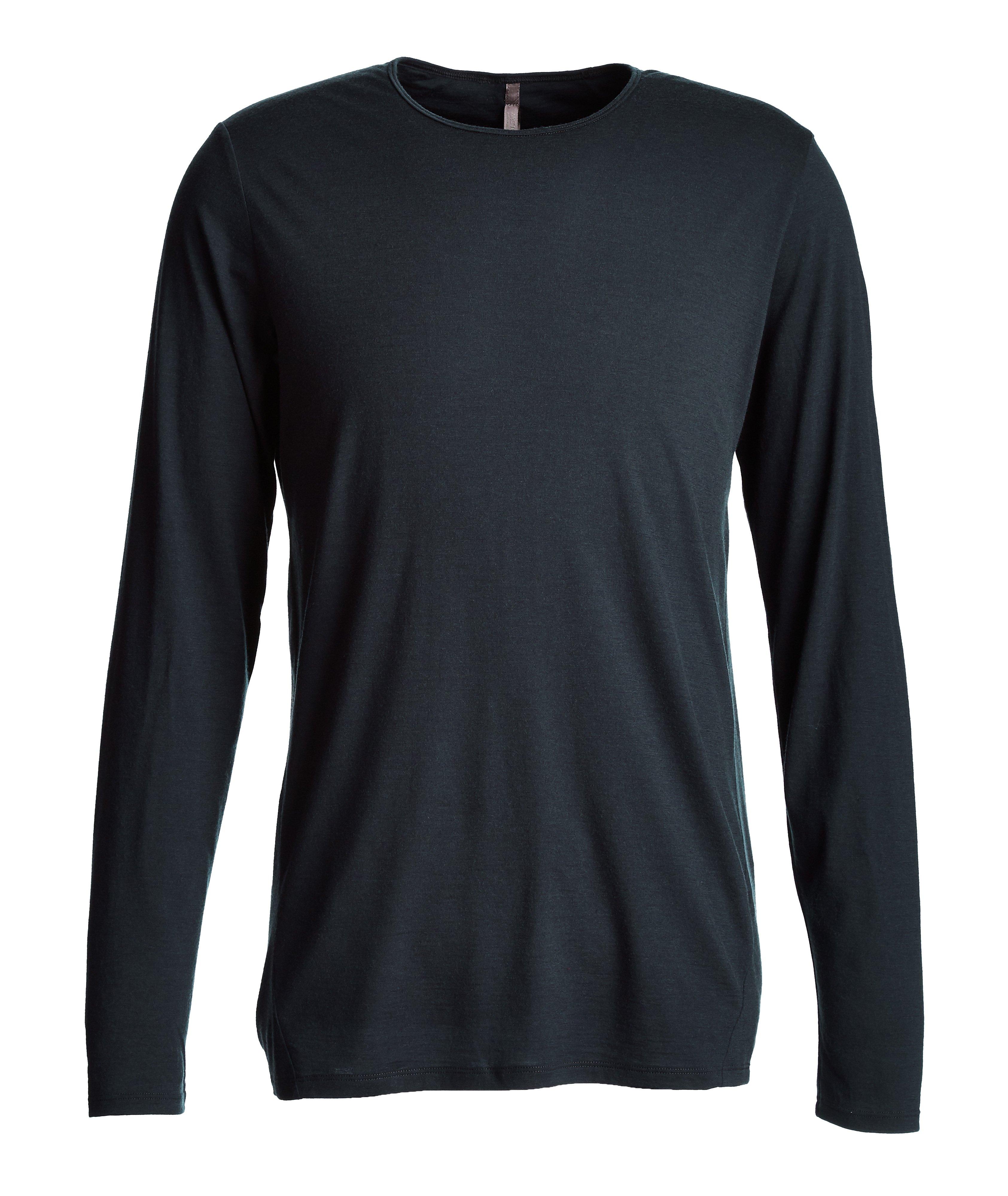Long-Sleeve Stretch-Wool T-Shirt image 0