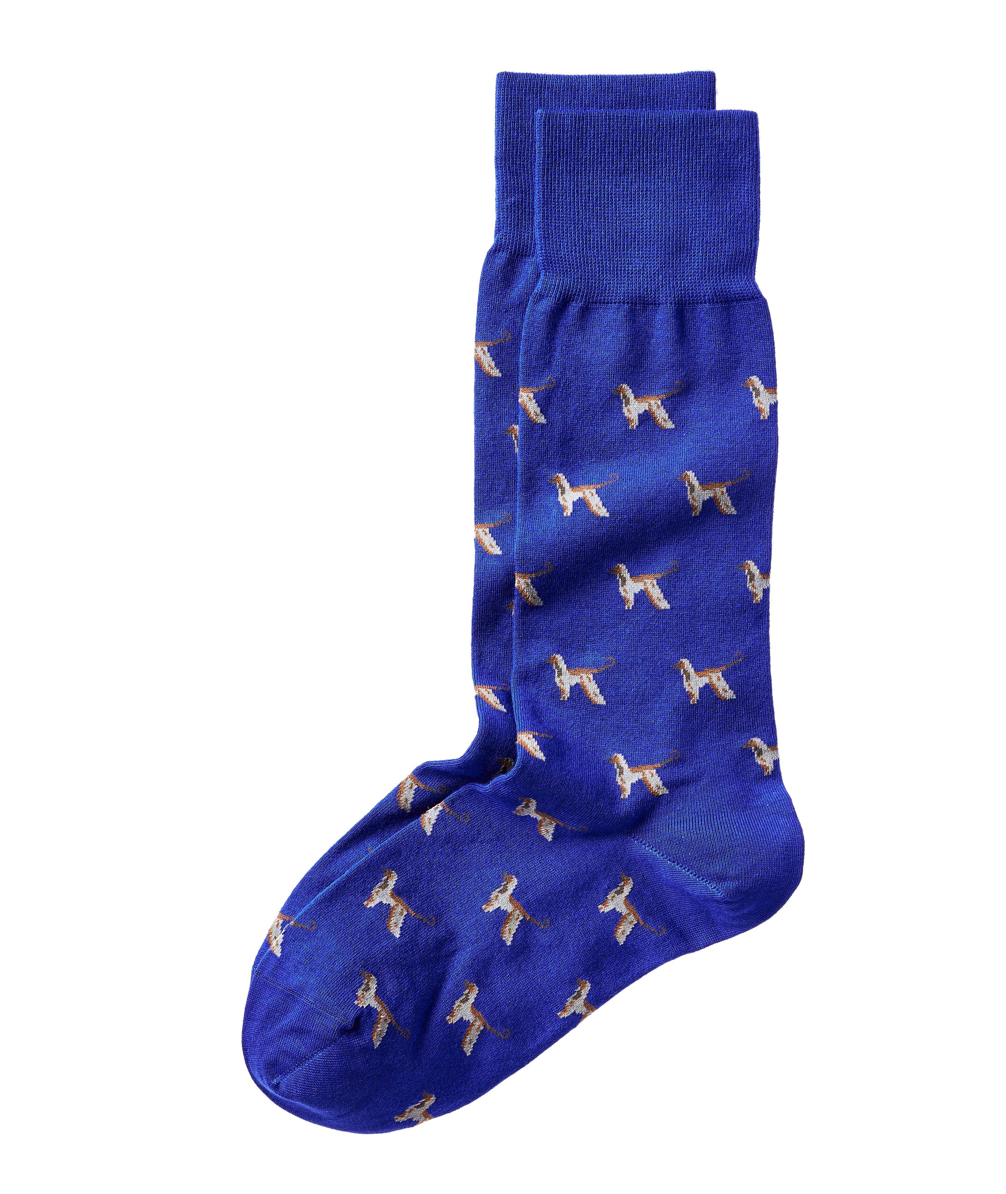 Printed Stretch-Cotton Socks image 0