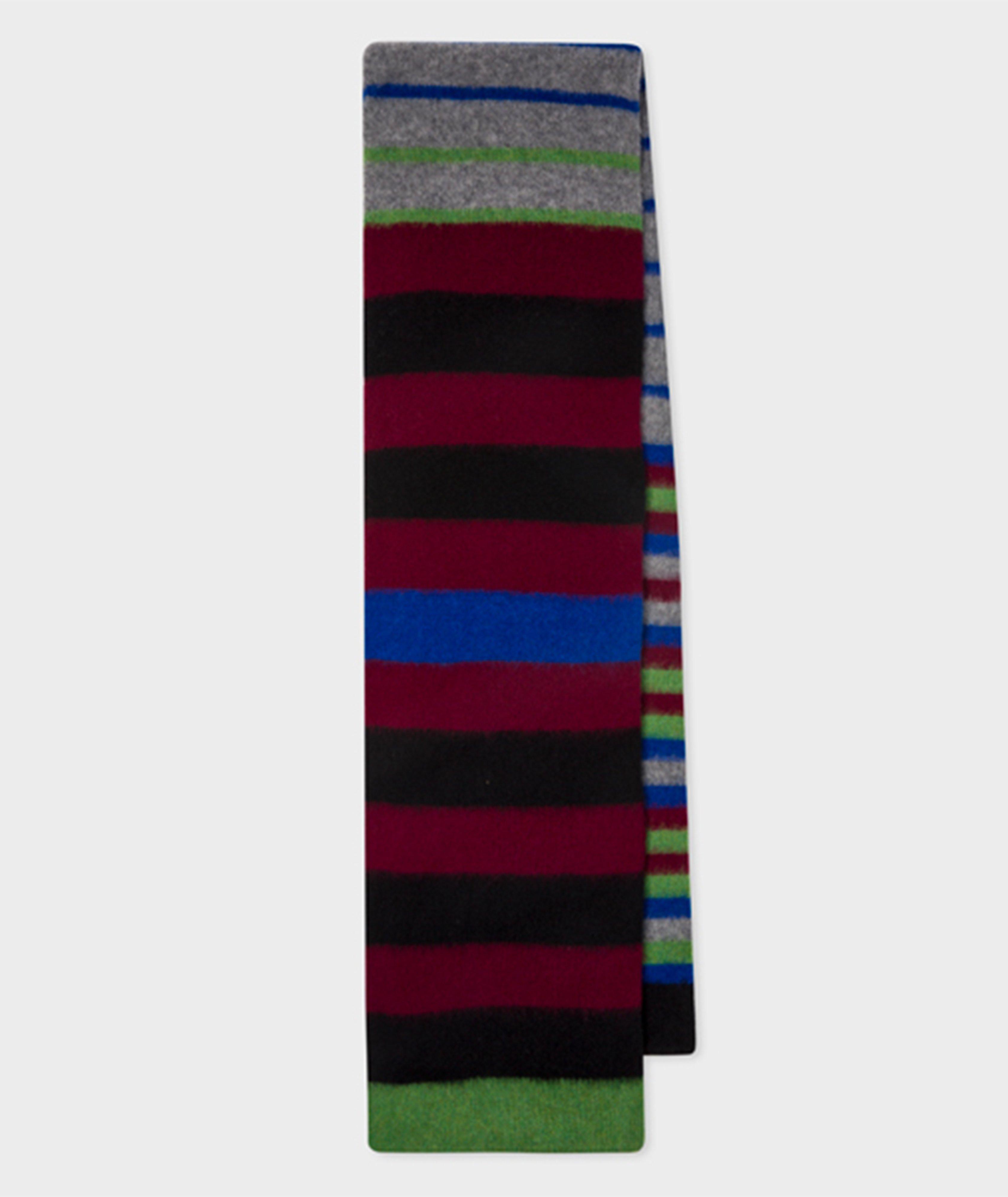  Striped Lamb's Wool Scarf image 0