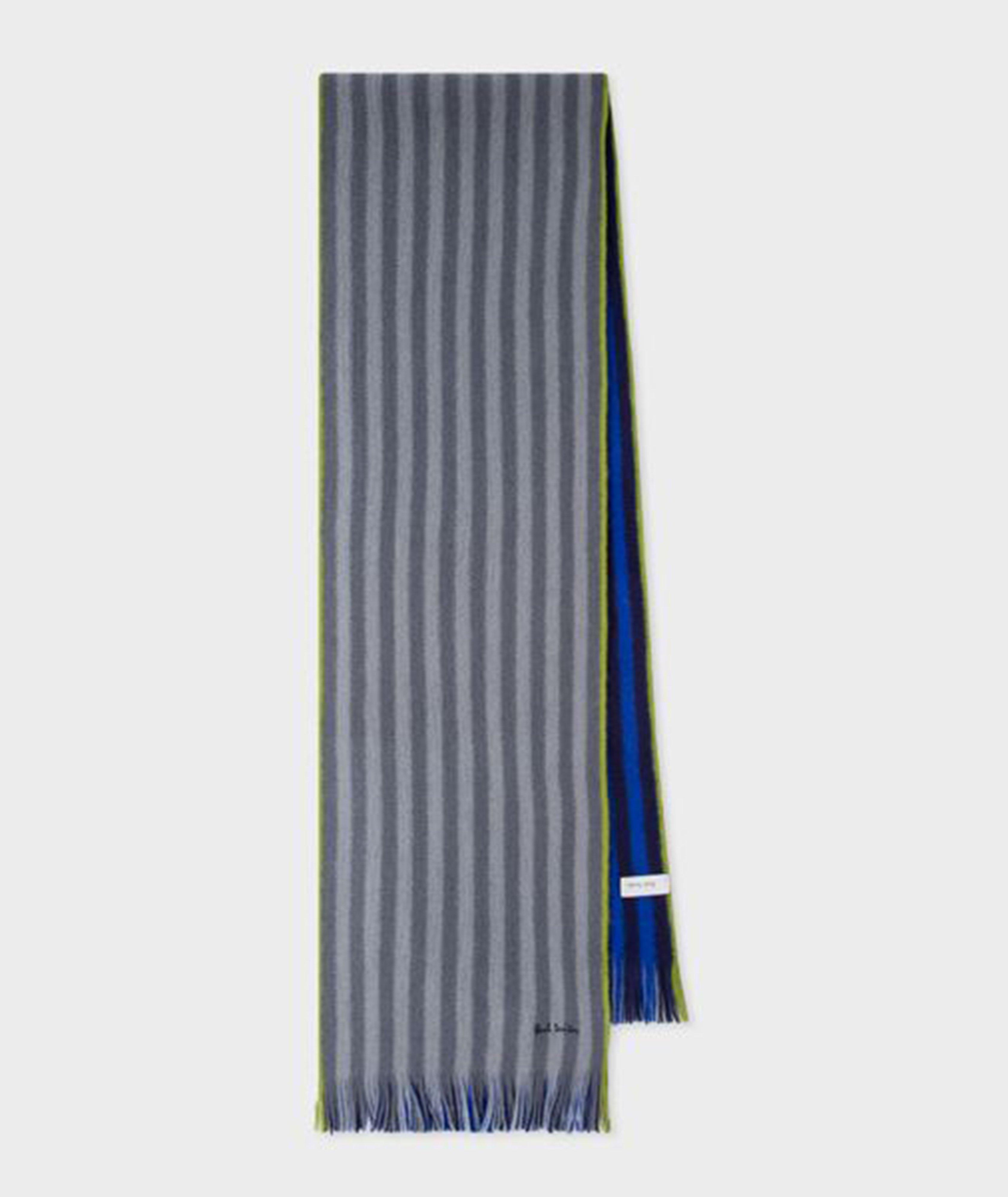 Reversible Striped Wool Scarf image 0