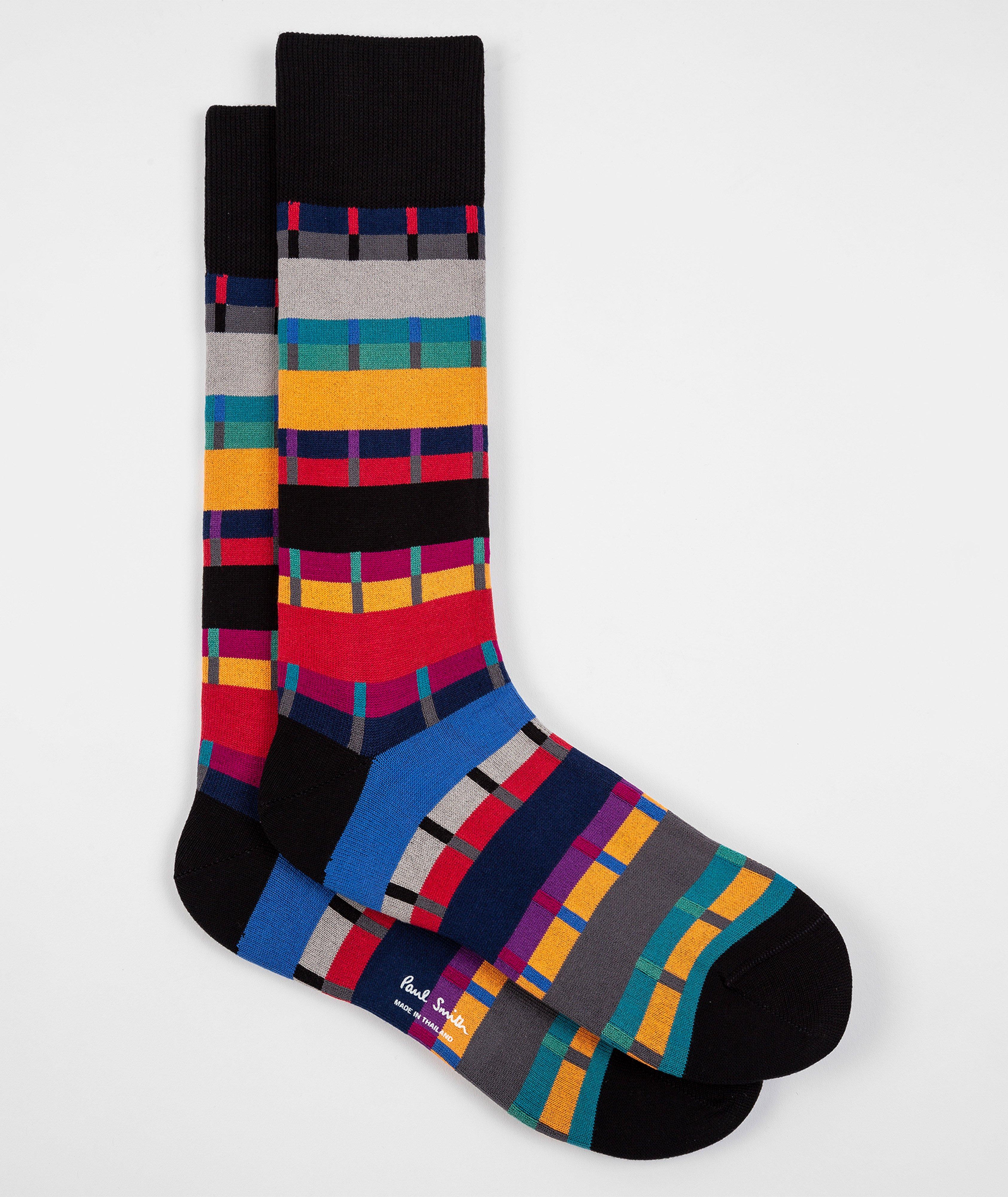 Printed Stretch-Cotton Socks image 0
